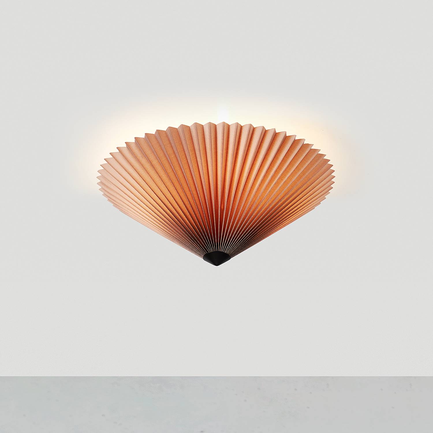 Pleated ceiling light PVC 3-flame 48cm