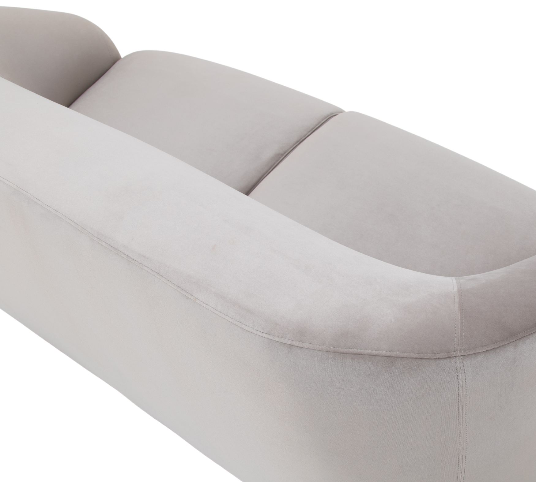 Blanca Sofa 2-Sitzer Samt Warm Grey
