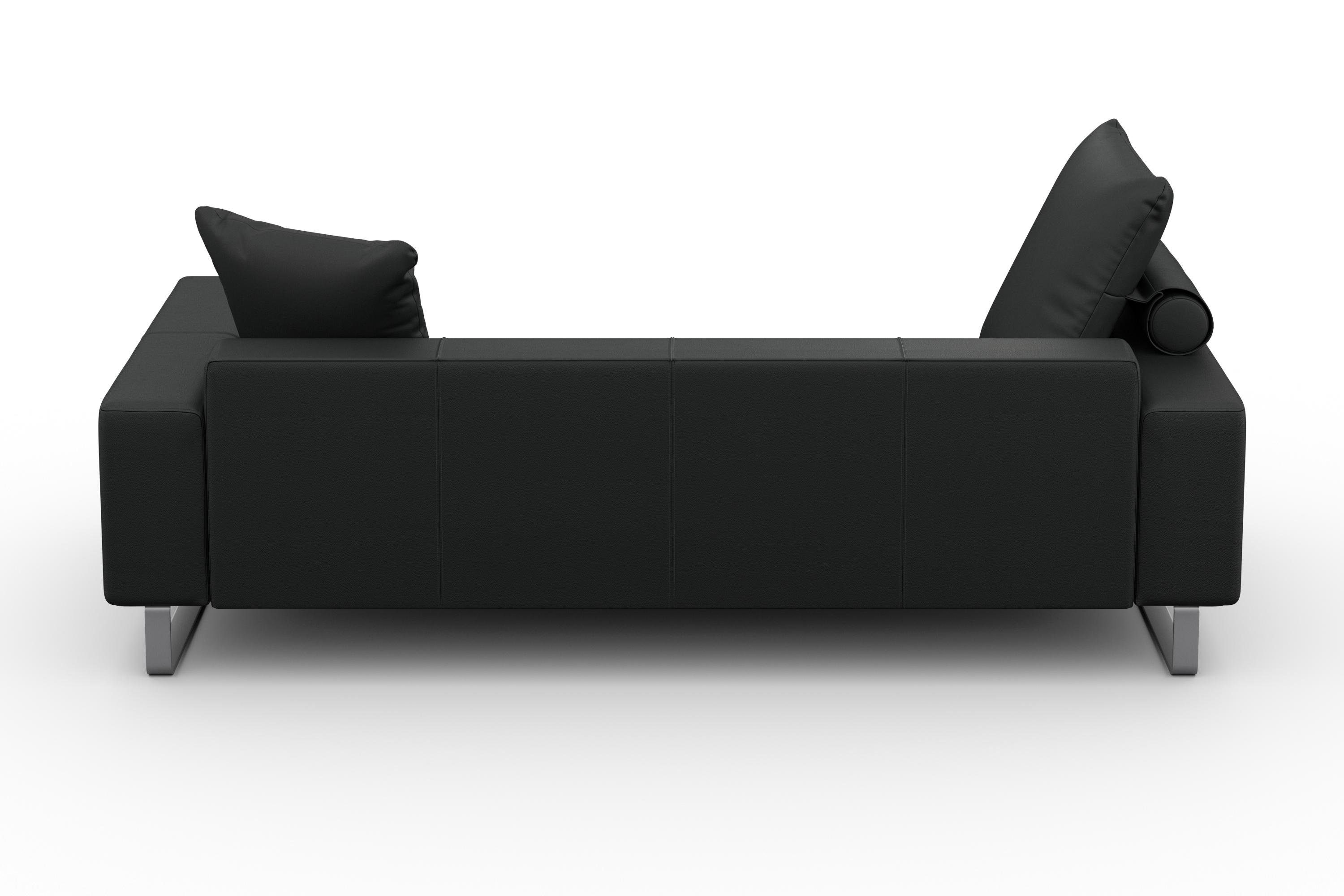 Groove Sofa 3-Sitzer Leder Schwarz