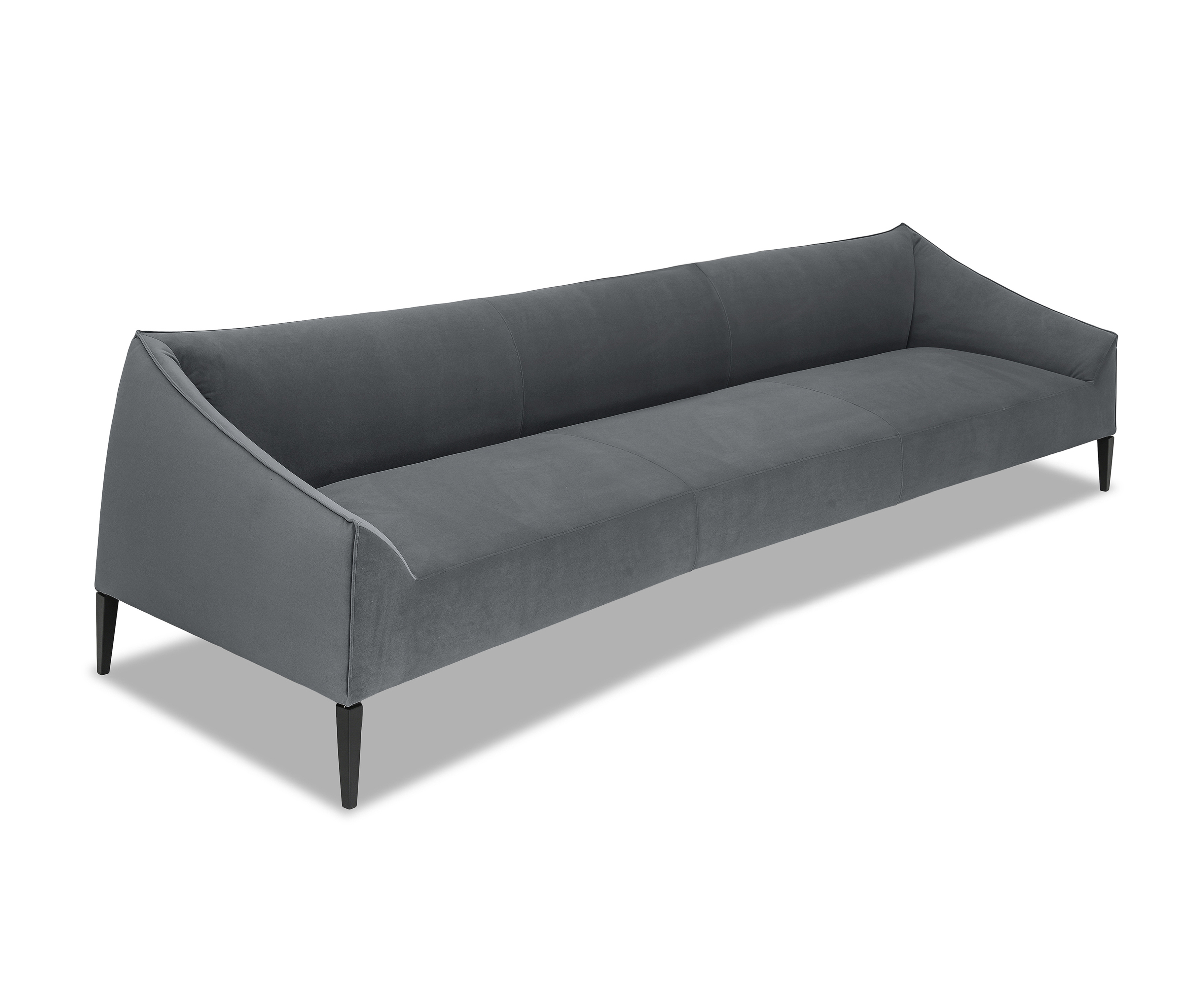Dolce Sofa 3-Sitzer Samt Grau