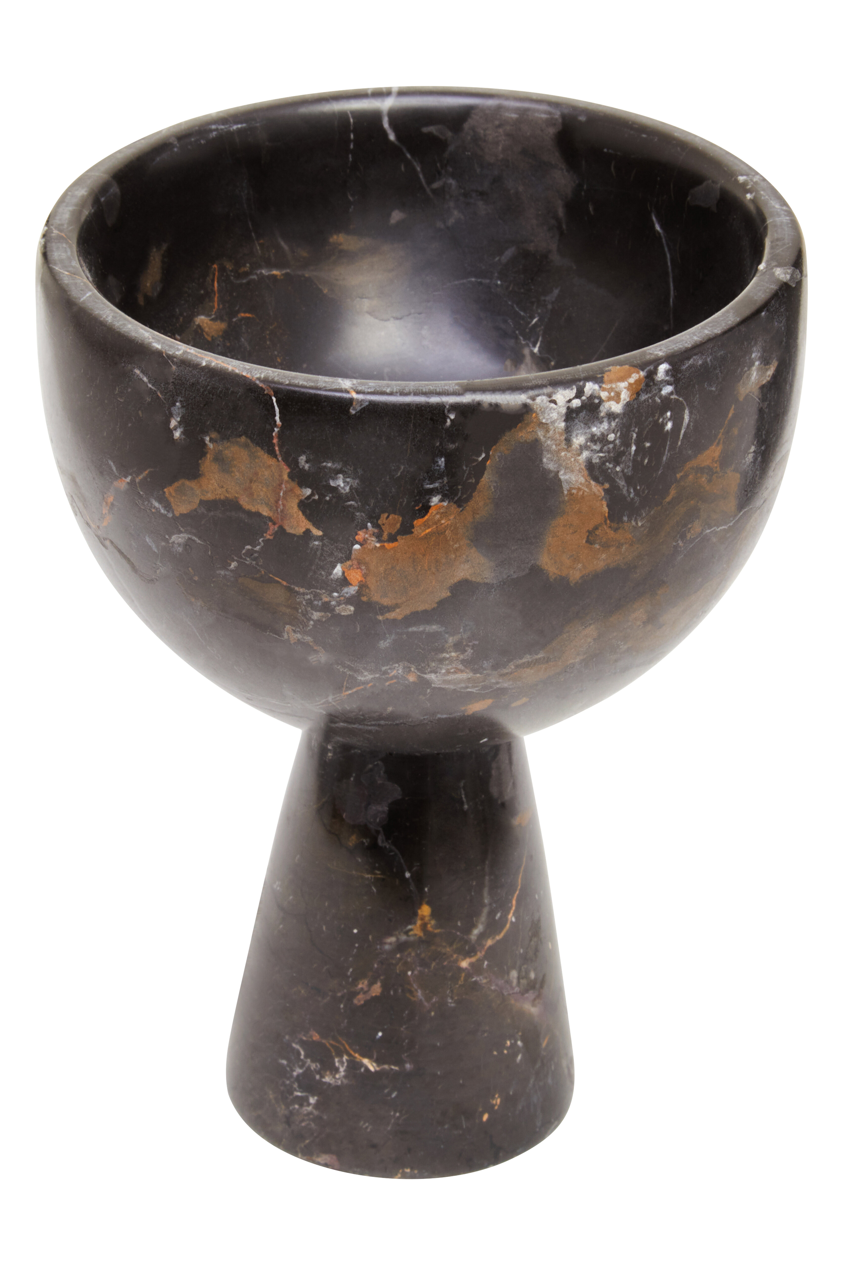 Salmo Kleine Schwarze Marmor Säule Schale
