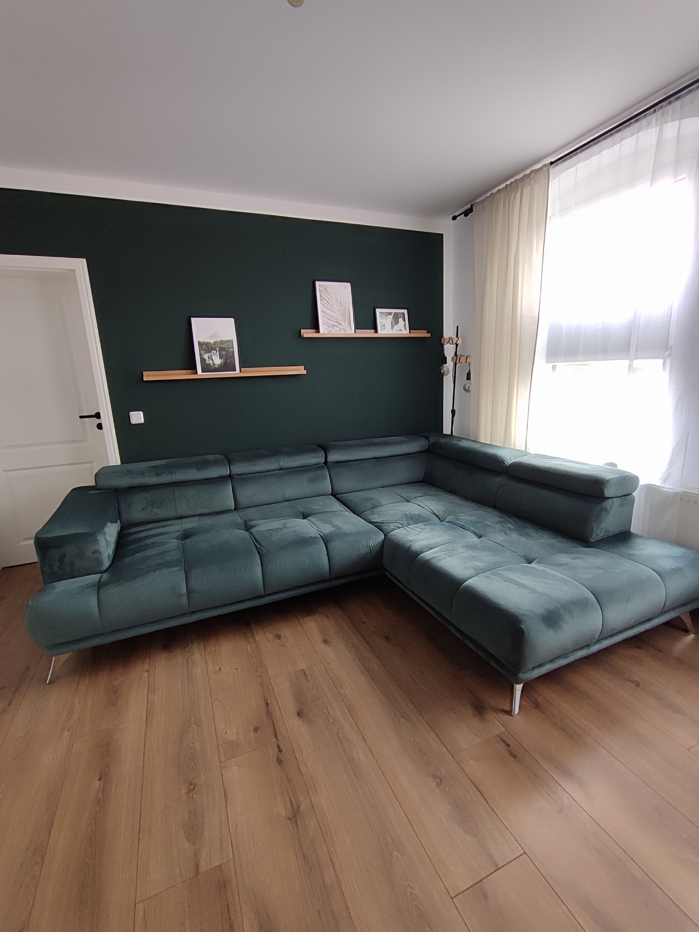 Modulares Ecksofa Polyester Grün