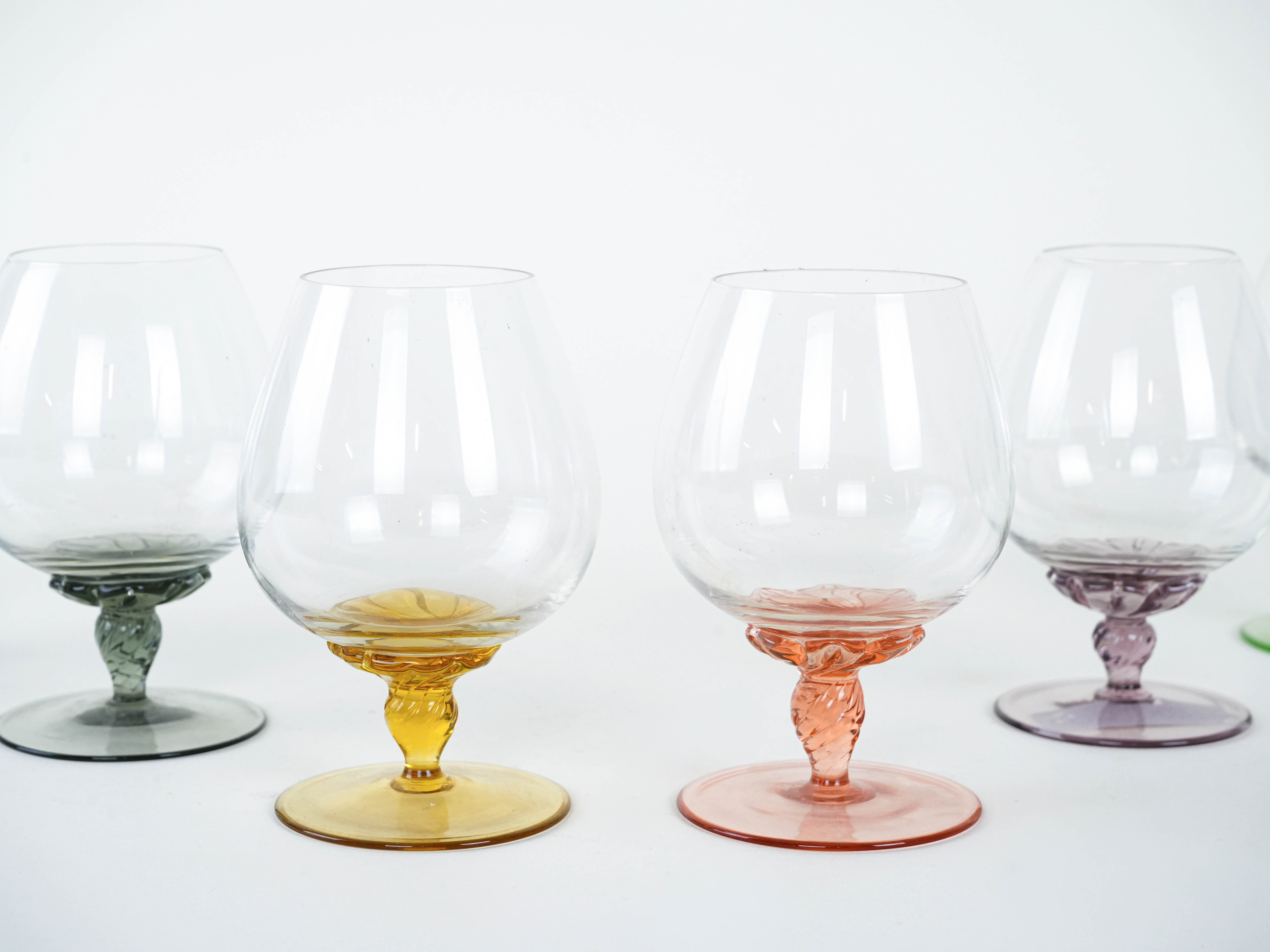 Cognac glasses set Multicolored 1970s