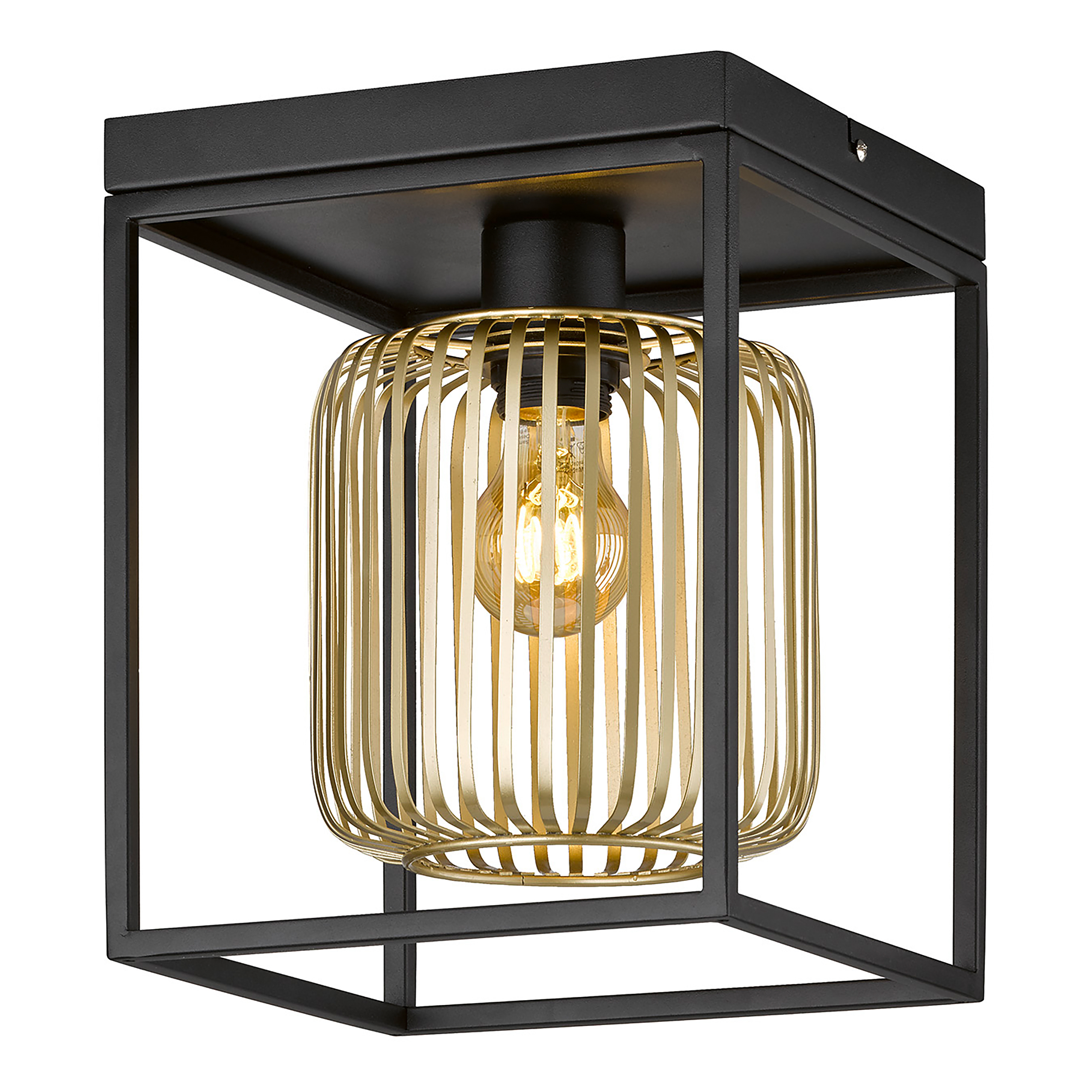 Deckenleuchte Caydo Schwarz Gold