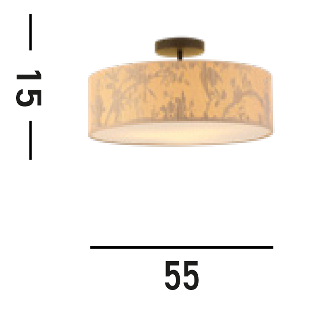 Isla Deckenleuchte 3-flammig Stahl Braun