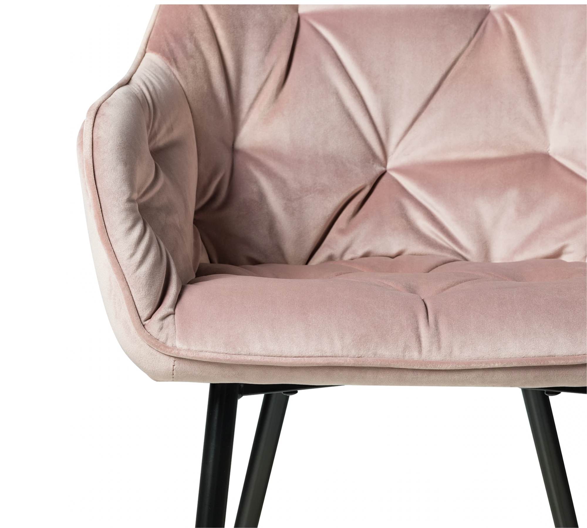 Armchair TILLY Velvet Vilda: Dusty pink Single chair