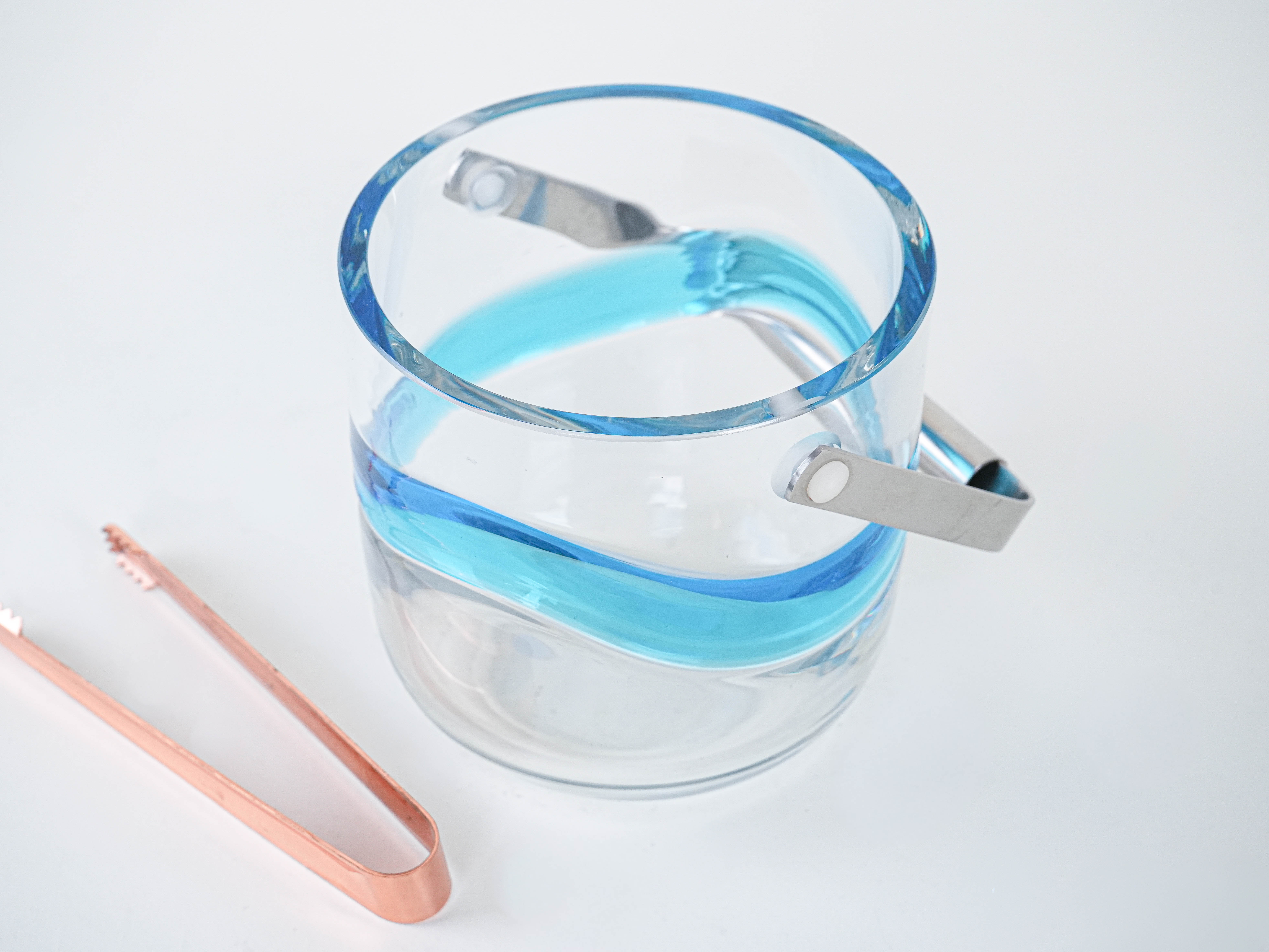 Eiswürfelbehälter aus Glas 1970er Jahre