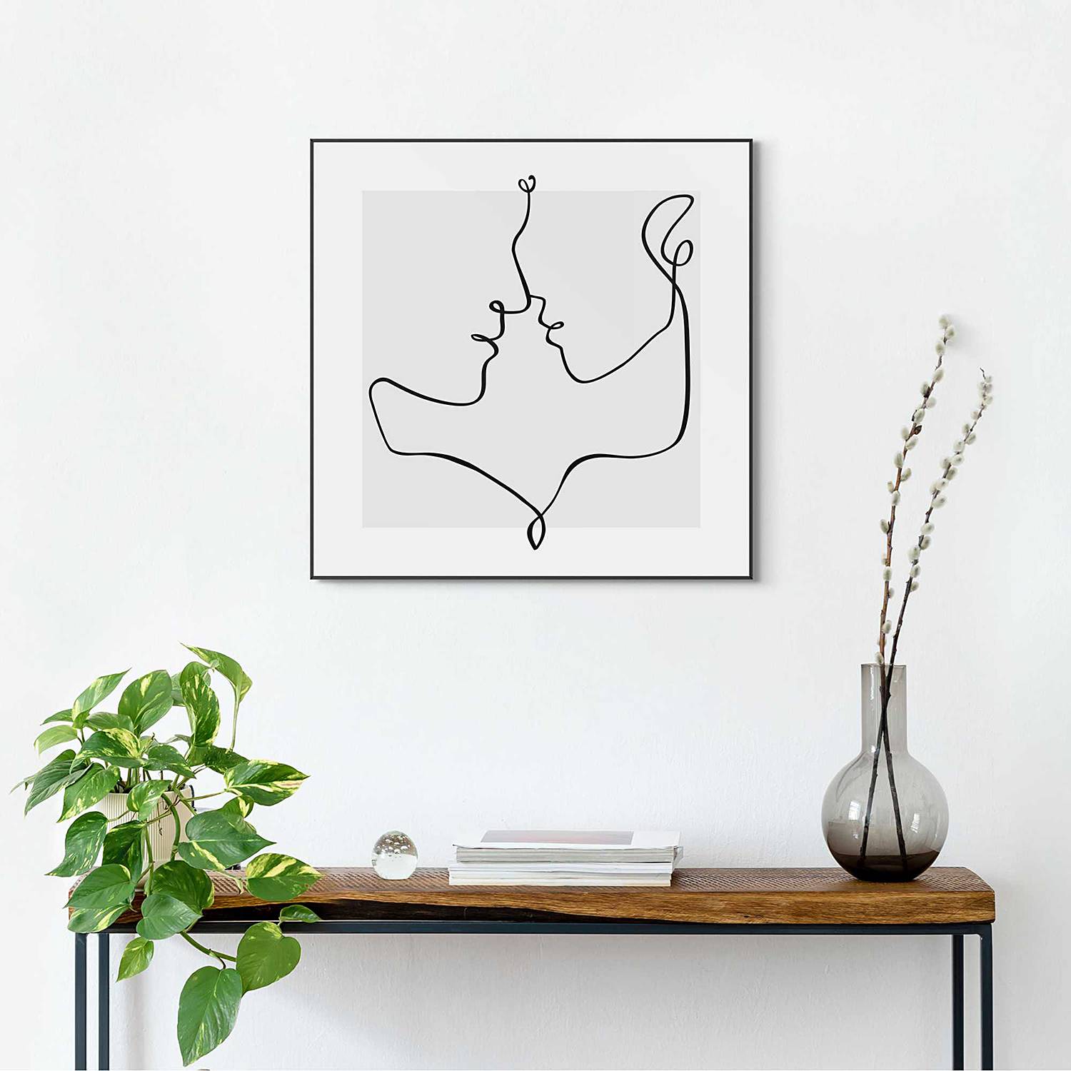 Love Lines Framed Picture Black