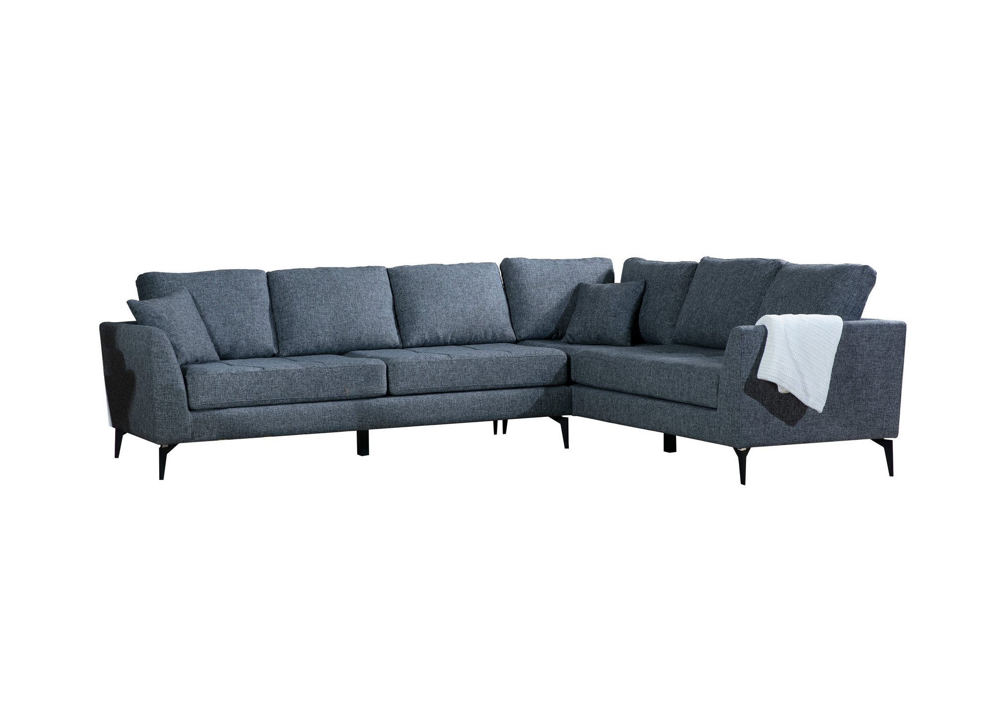 Tempo Ecksofa Rechts Grau