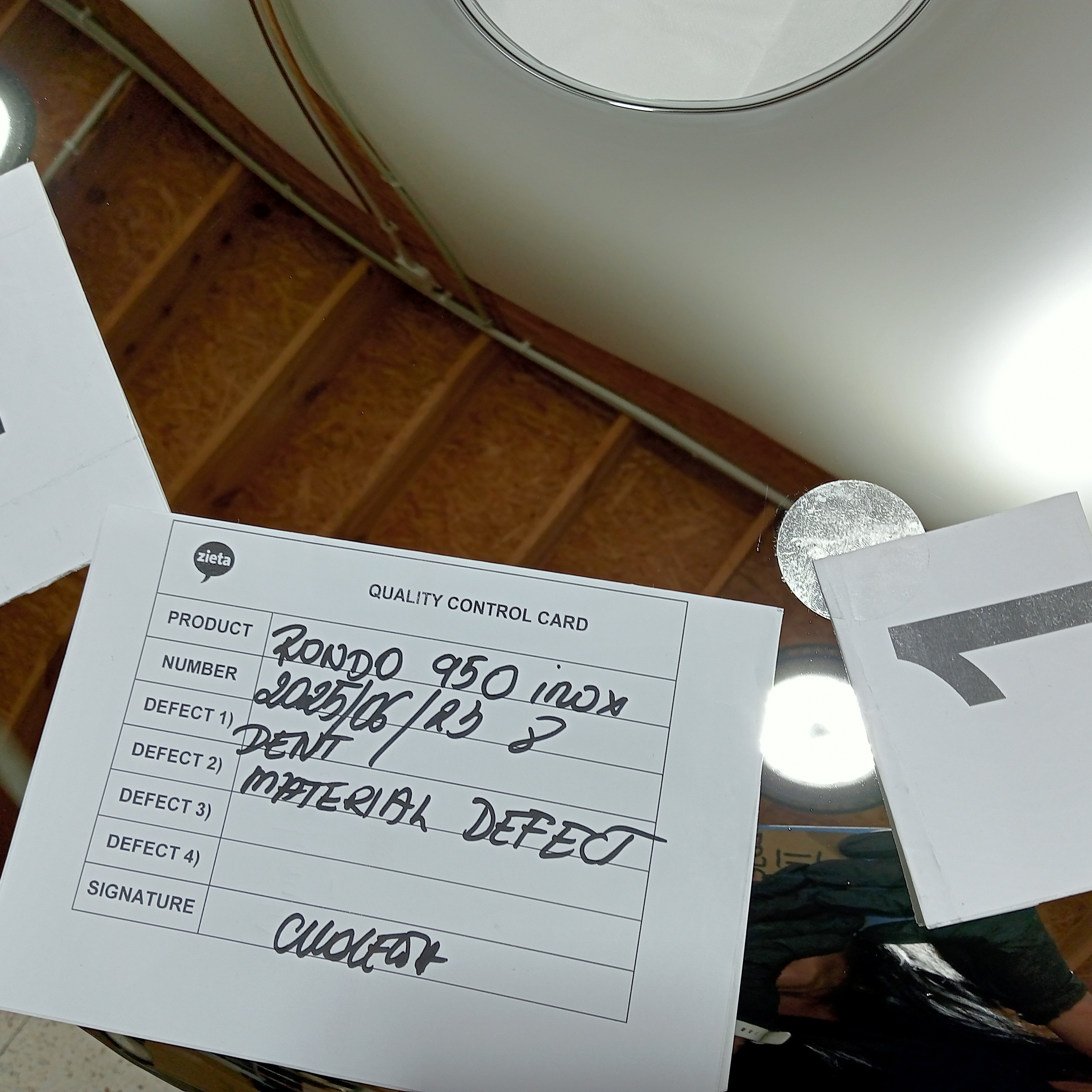 Rondo Spiegel 950 Edelstahl Inox Poliert Silber