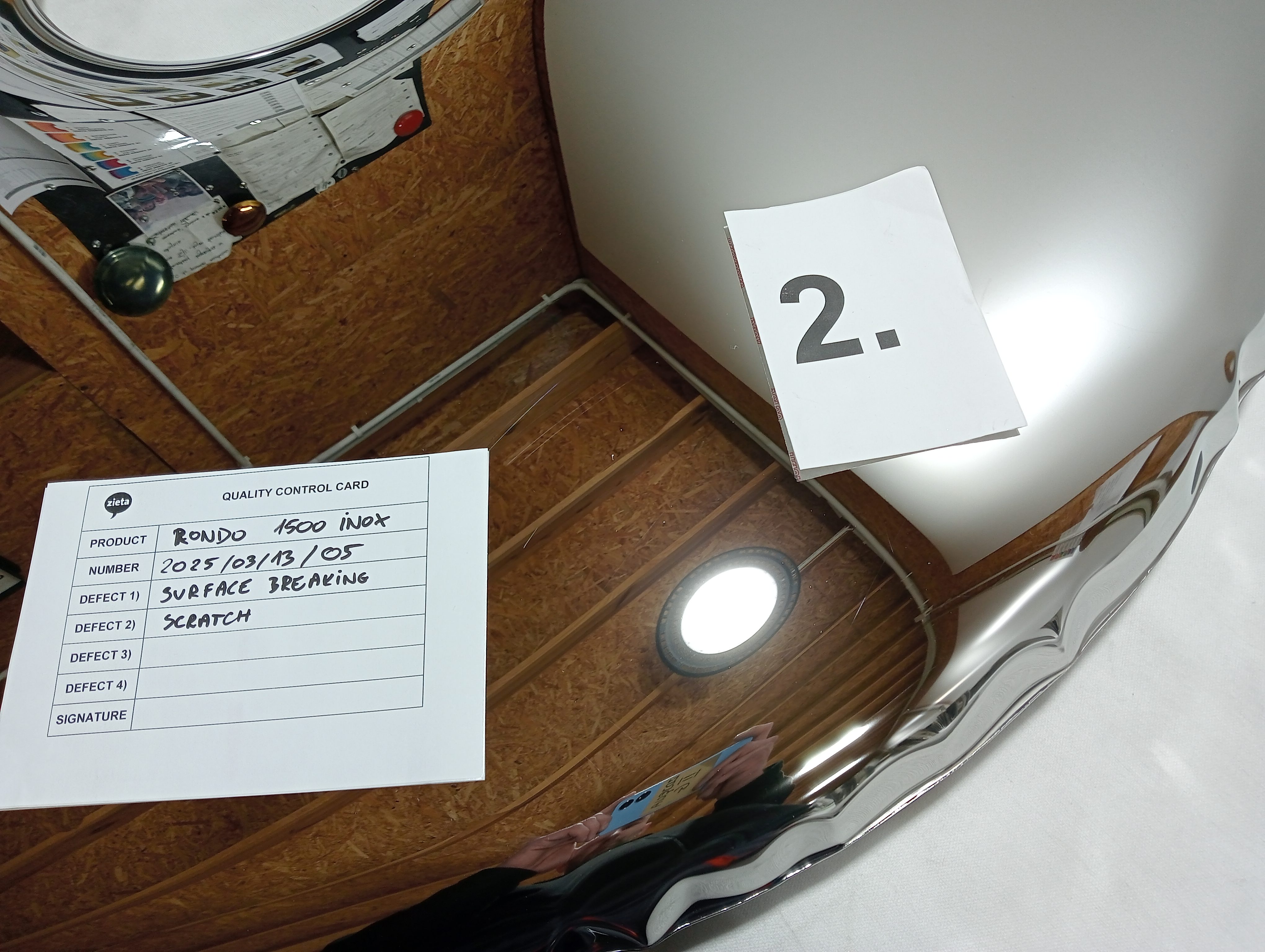 Rondo Mirror 1500 Stainless Steel Inox Polished Silver