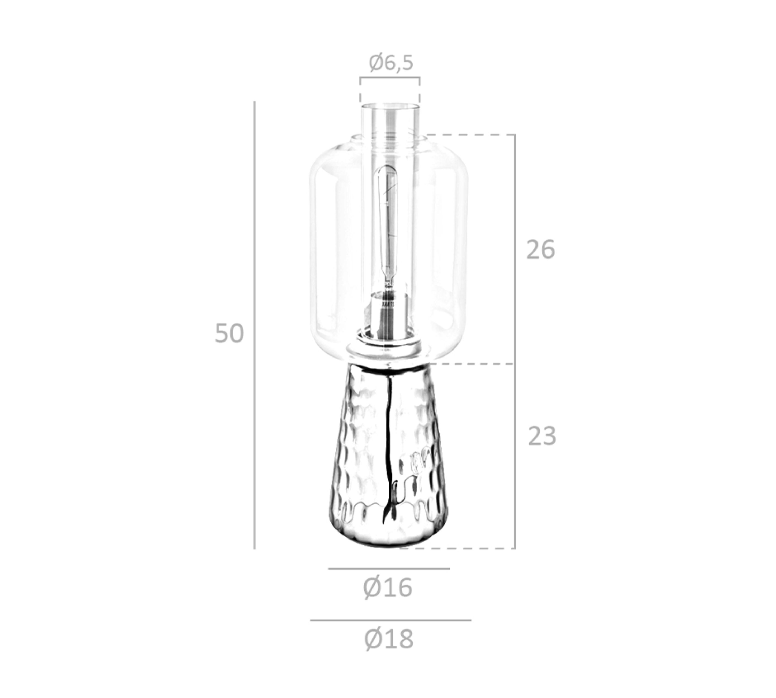 Tischleuchte Glas Braun