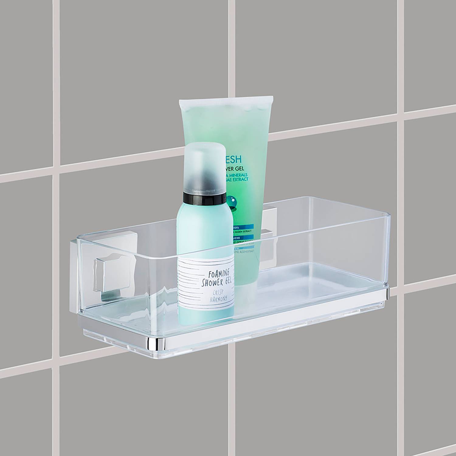 Vacuum-Loc Quadro I Wandablage Edelstahl Rostfrei