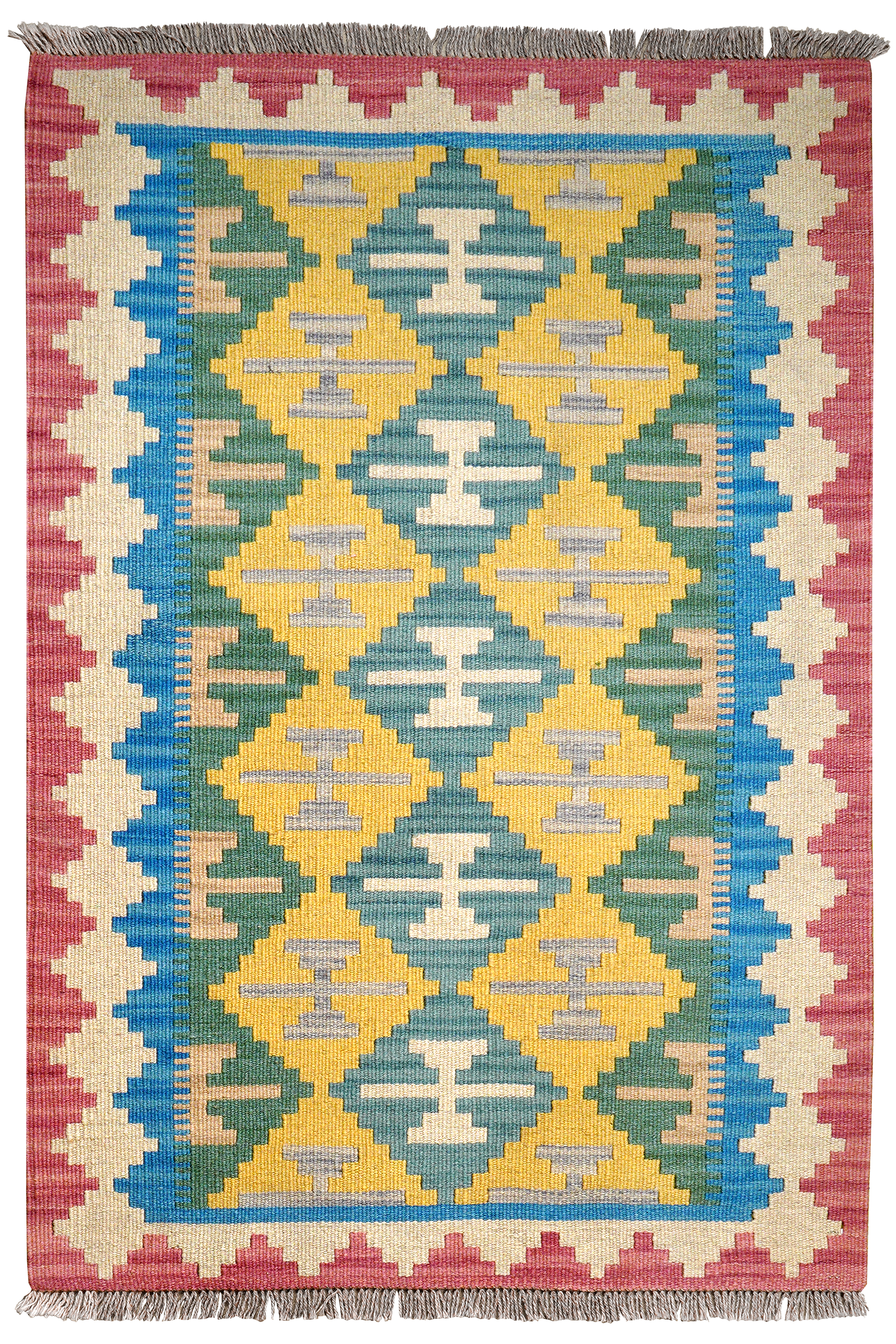 Kelim Gashgai Carpet Wool Multicolored