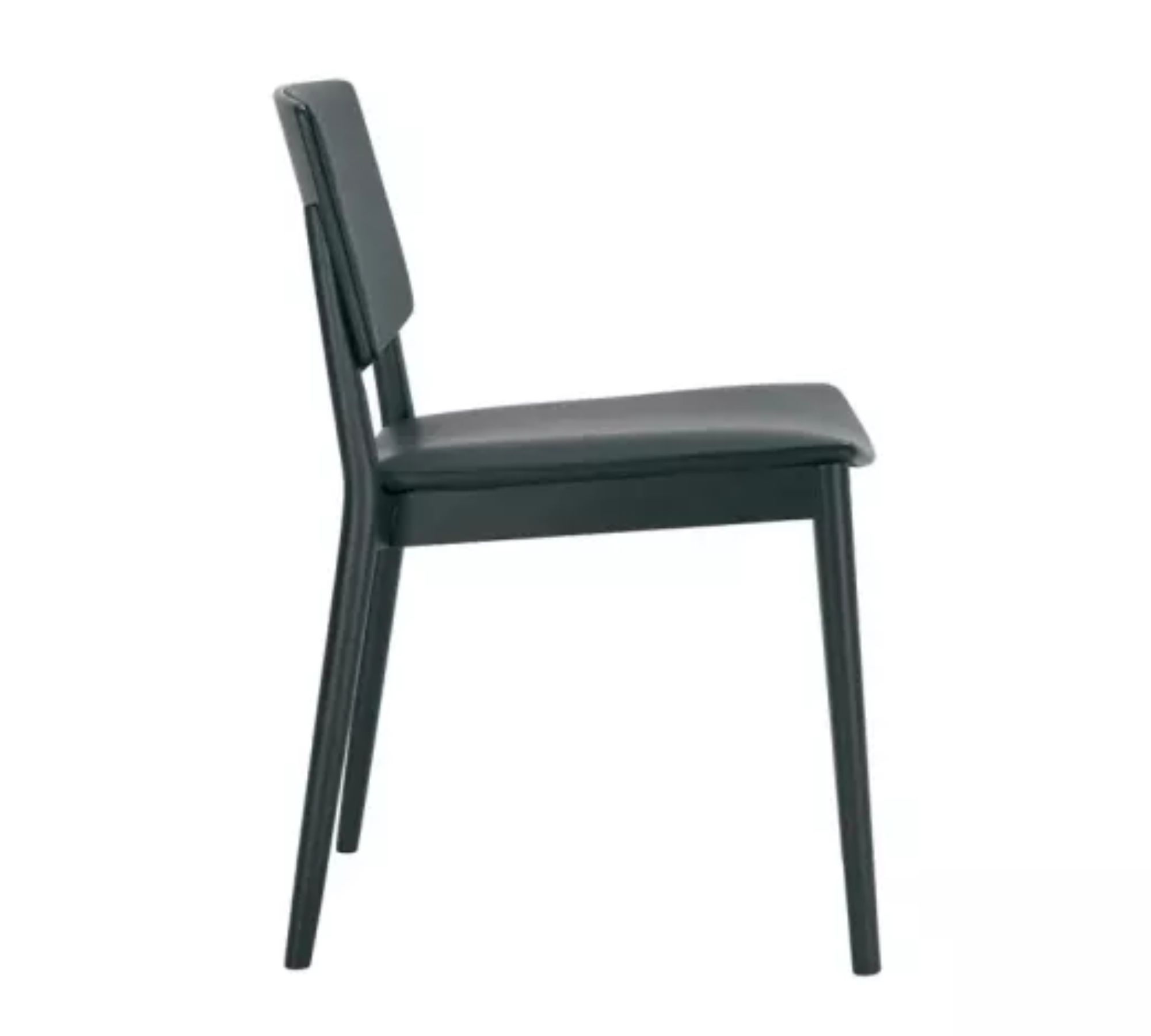 Happy Esszimmerstuhl Leder Holz Schwarz