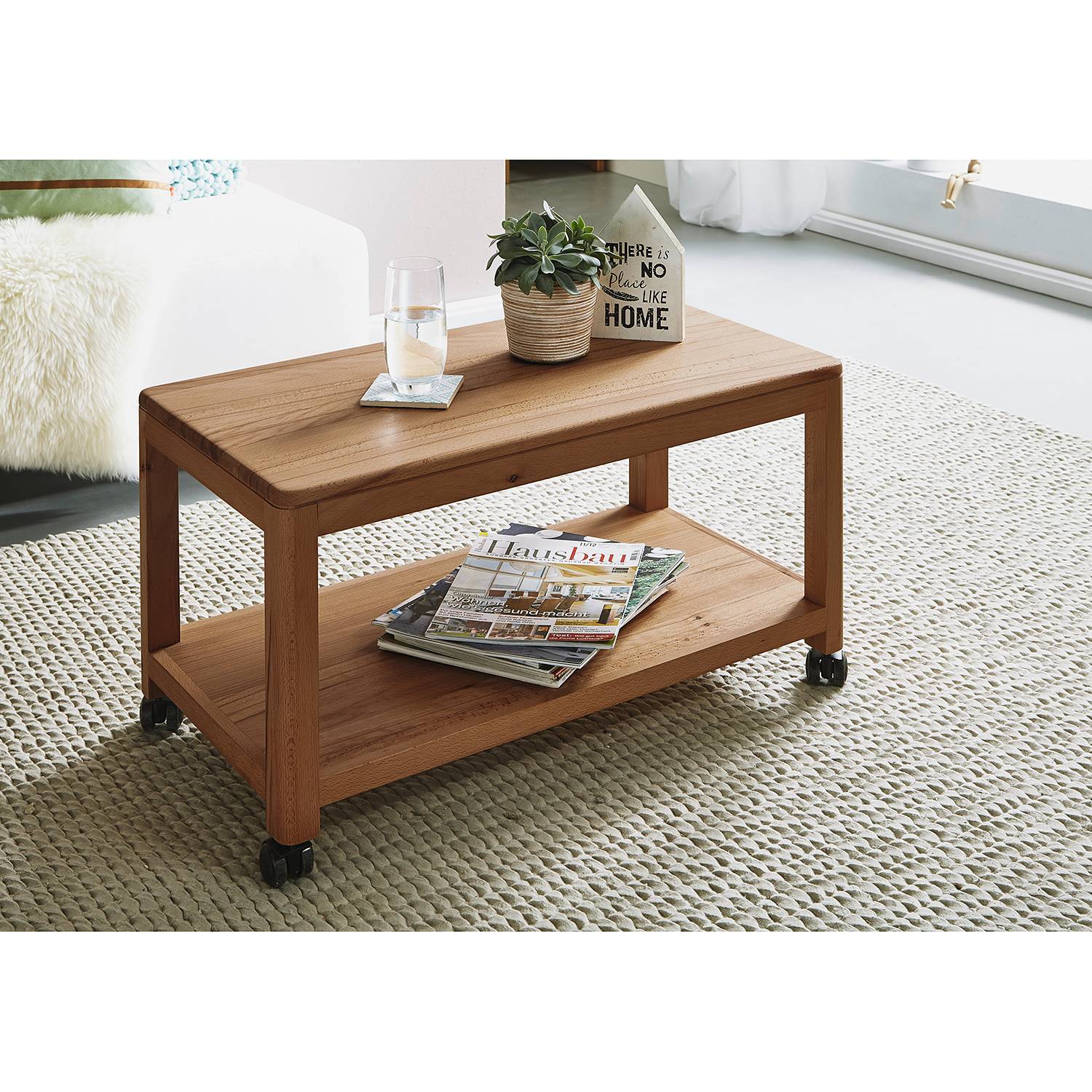 Couchtisch Anamur Kernbuche Massiv Breite: 75 cm