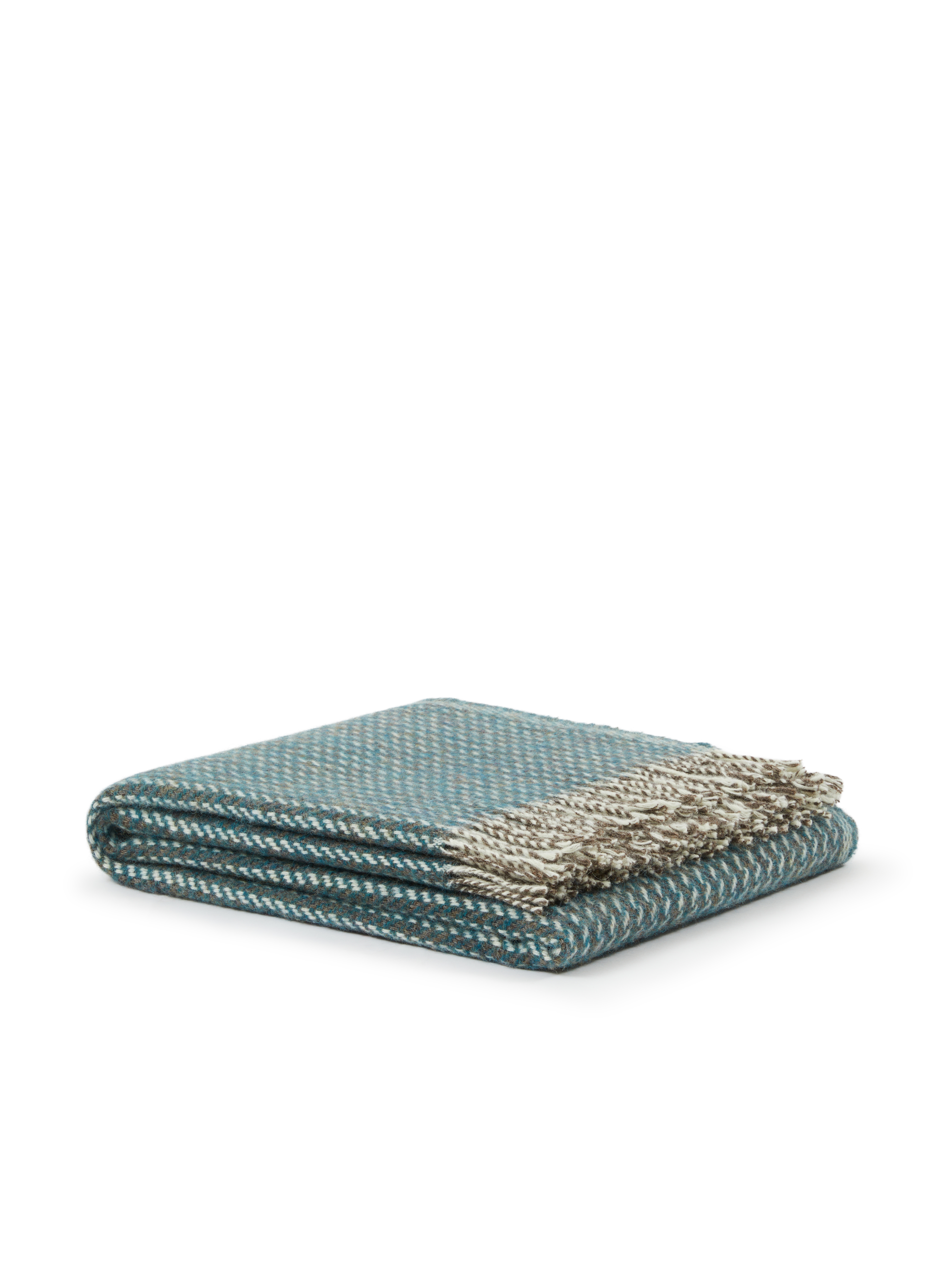 Adamo Blanket 100% Virgin Wool Blue Melange