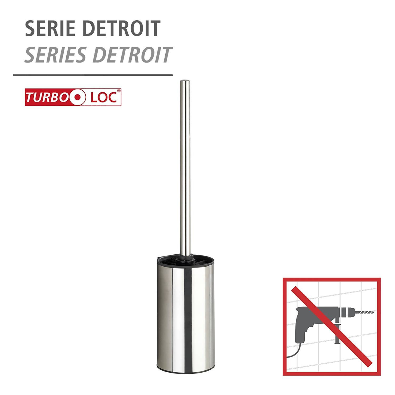 WC-Garnitur Detroit Metall Glänzend