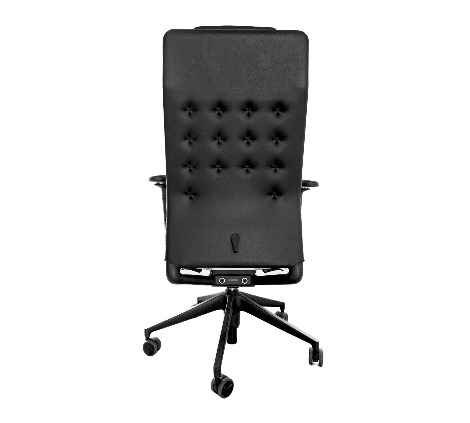 Vitra ID Trim L Bürostuhl Leder Schwarz Flowmotion