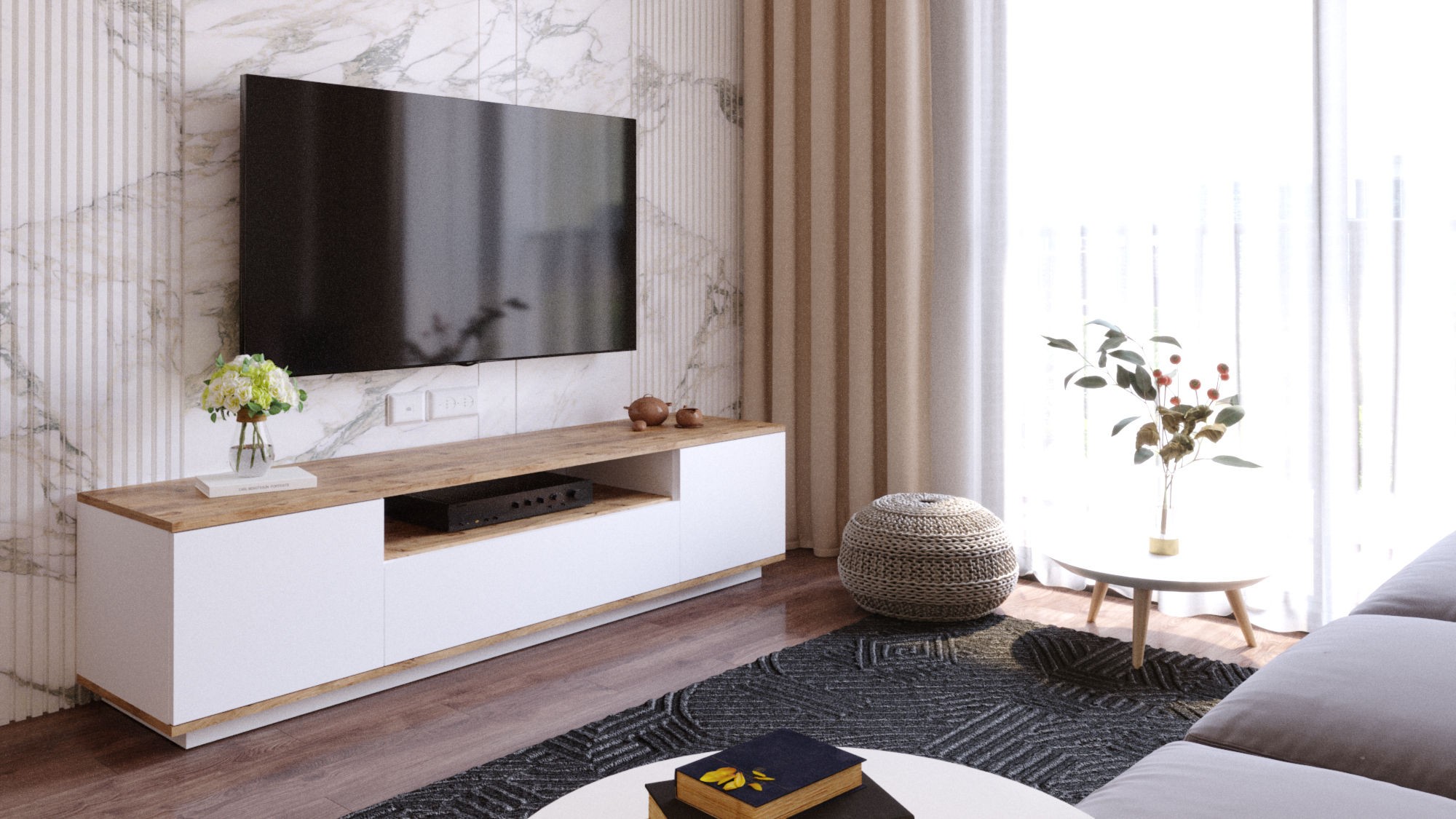 FR7-AW TV-Ständer Weiß