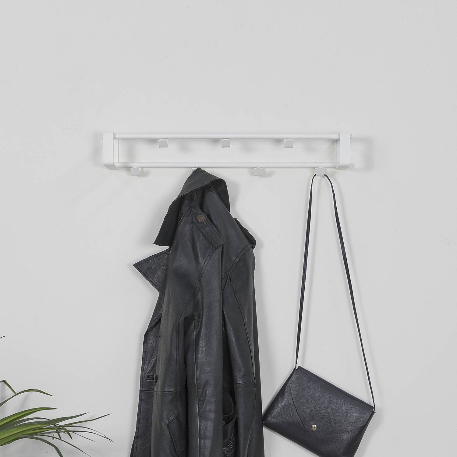 Wandgarderobe Welbeck I Metall Weiß
