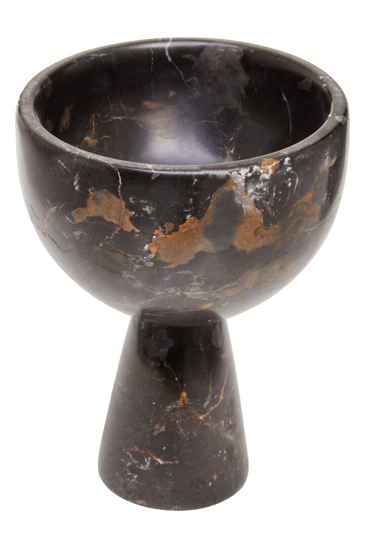 Salmo Kleine Schwarze Marmor Säule Schale
