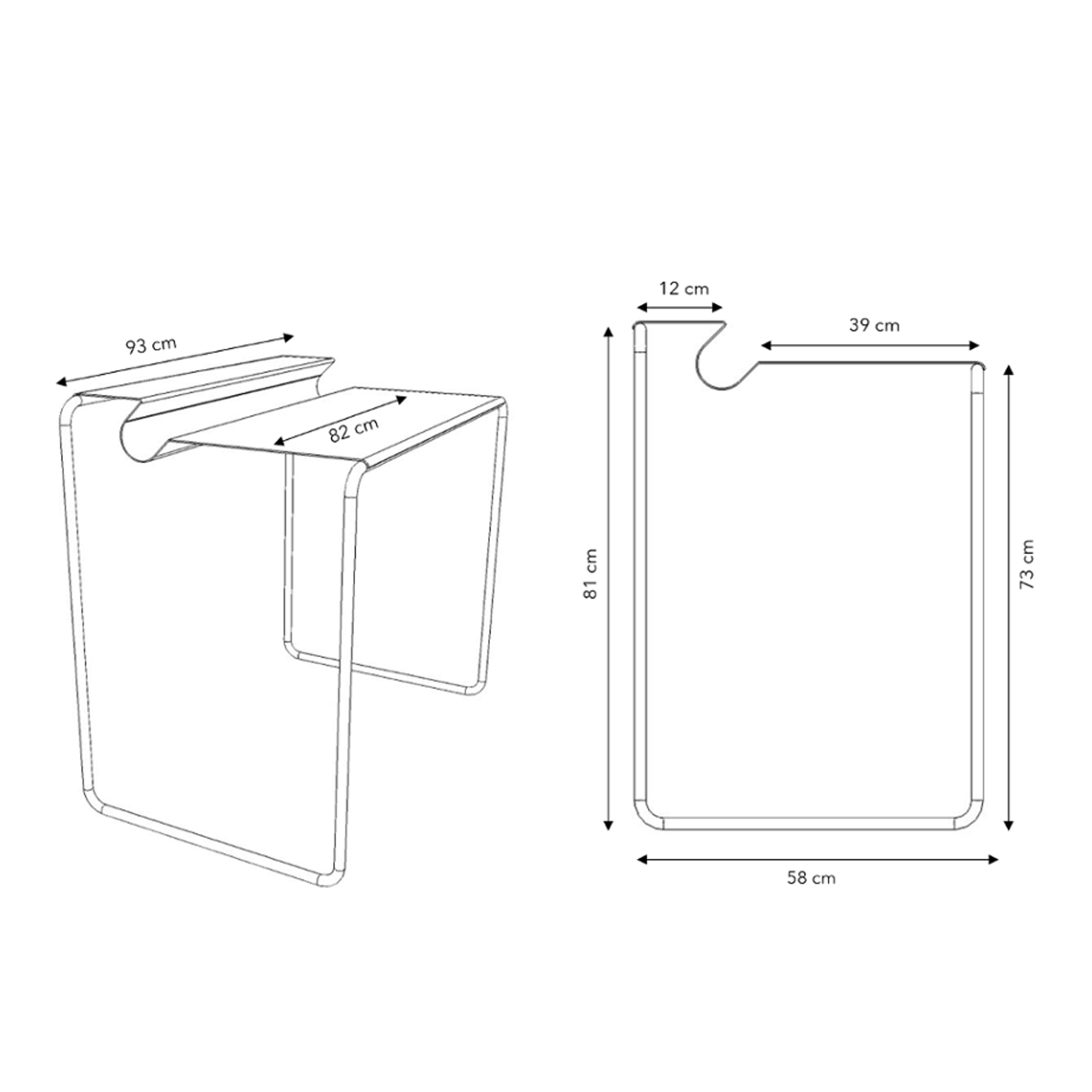 PS 07 Sekretär Stahl Signalweiß