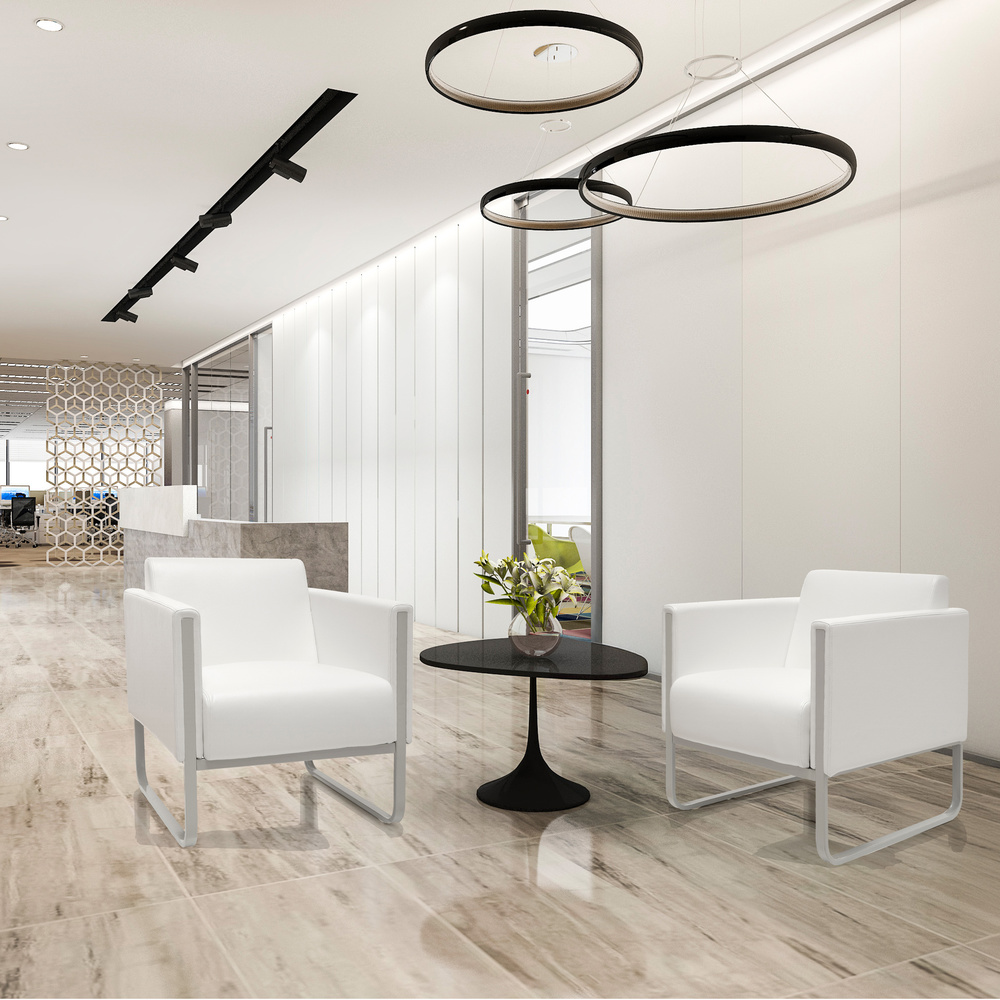 ARUBA Poltrona Similpelle Bianco