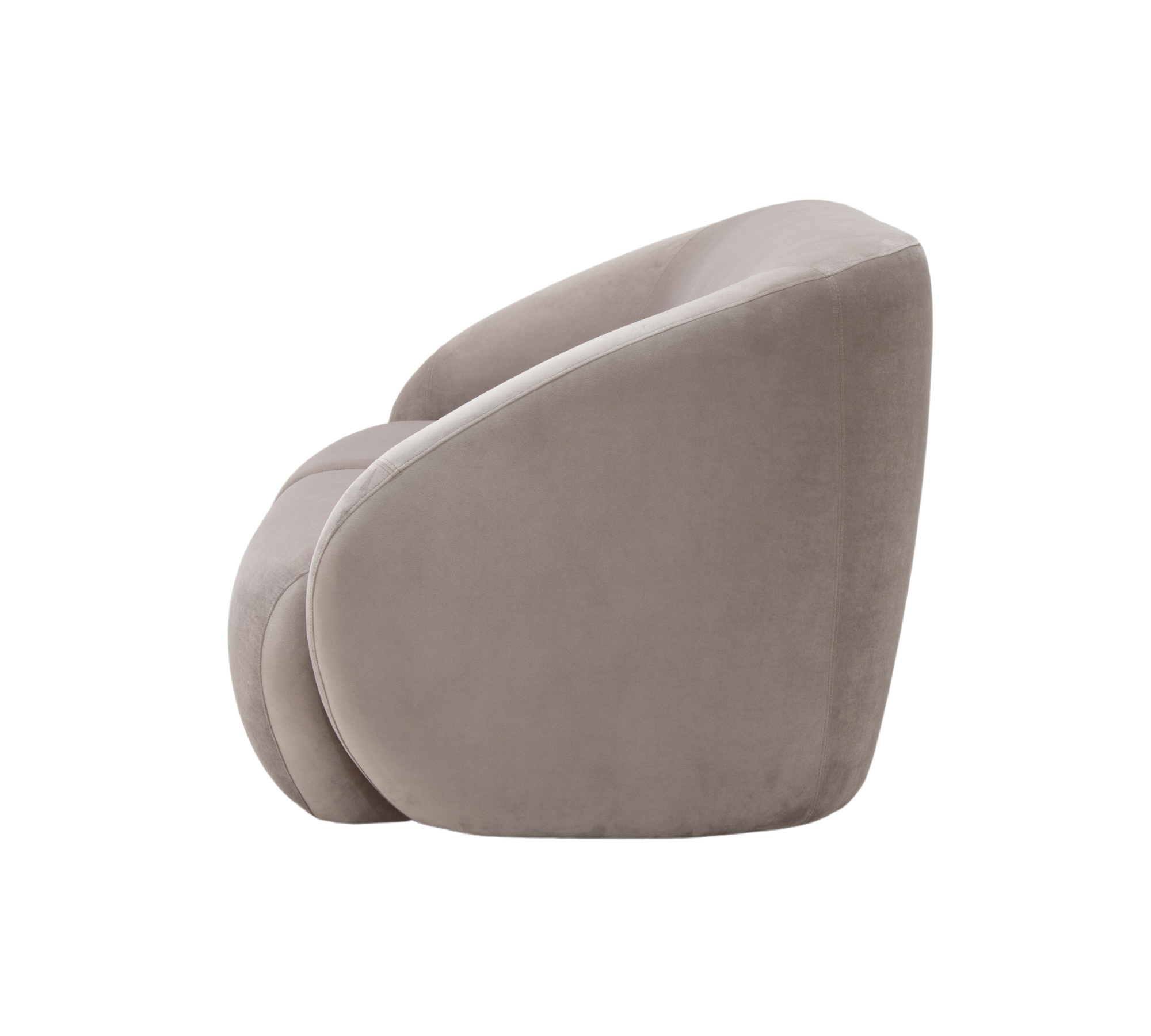 Blanca Sofa 2-Sitzer Samt Warm Grey