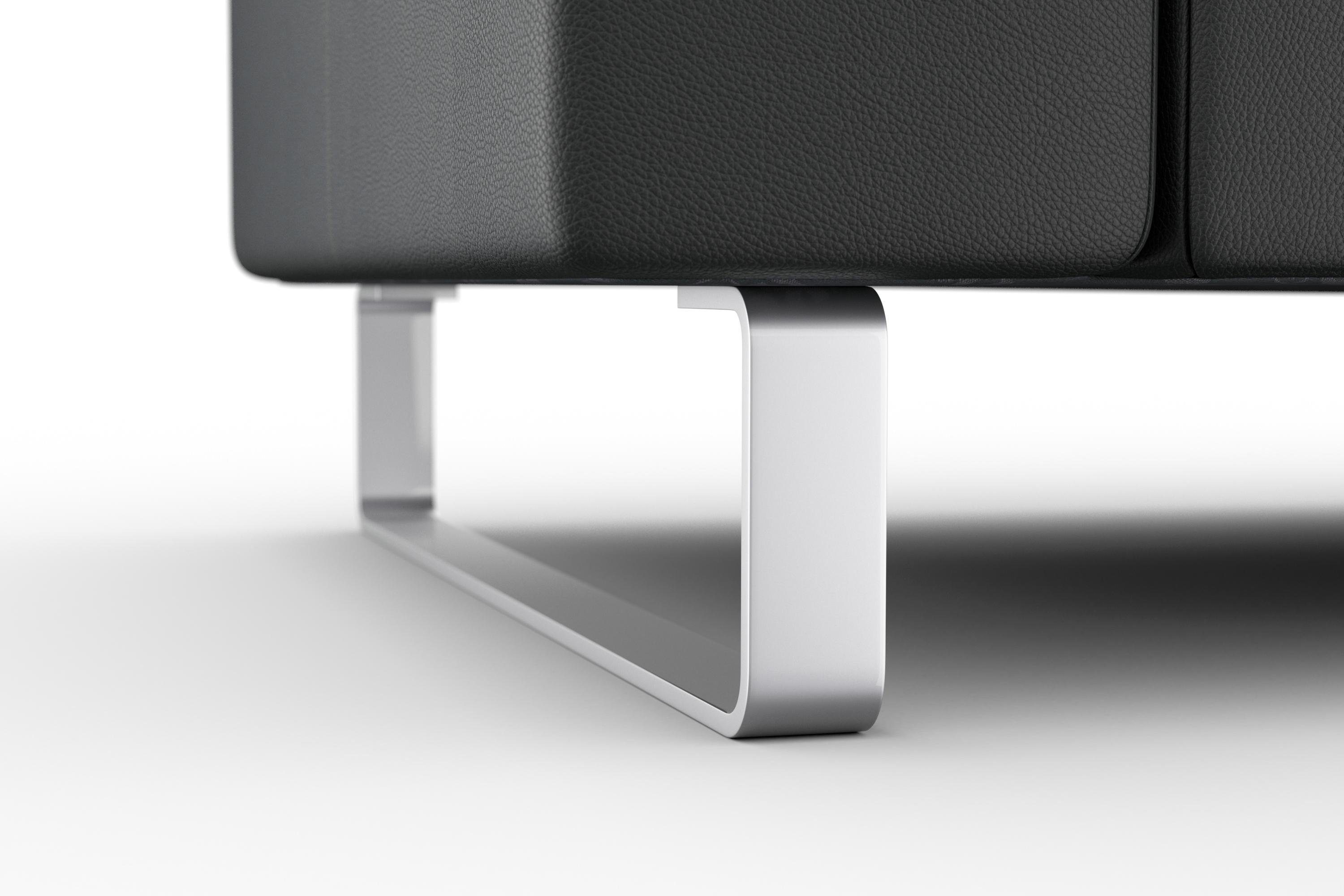 Groove Sofa 3-Sitzer Leder Schwarz