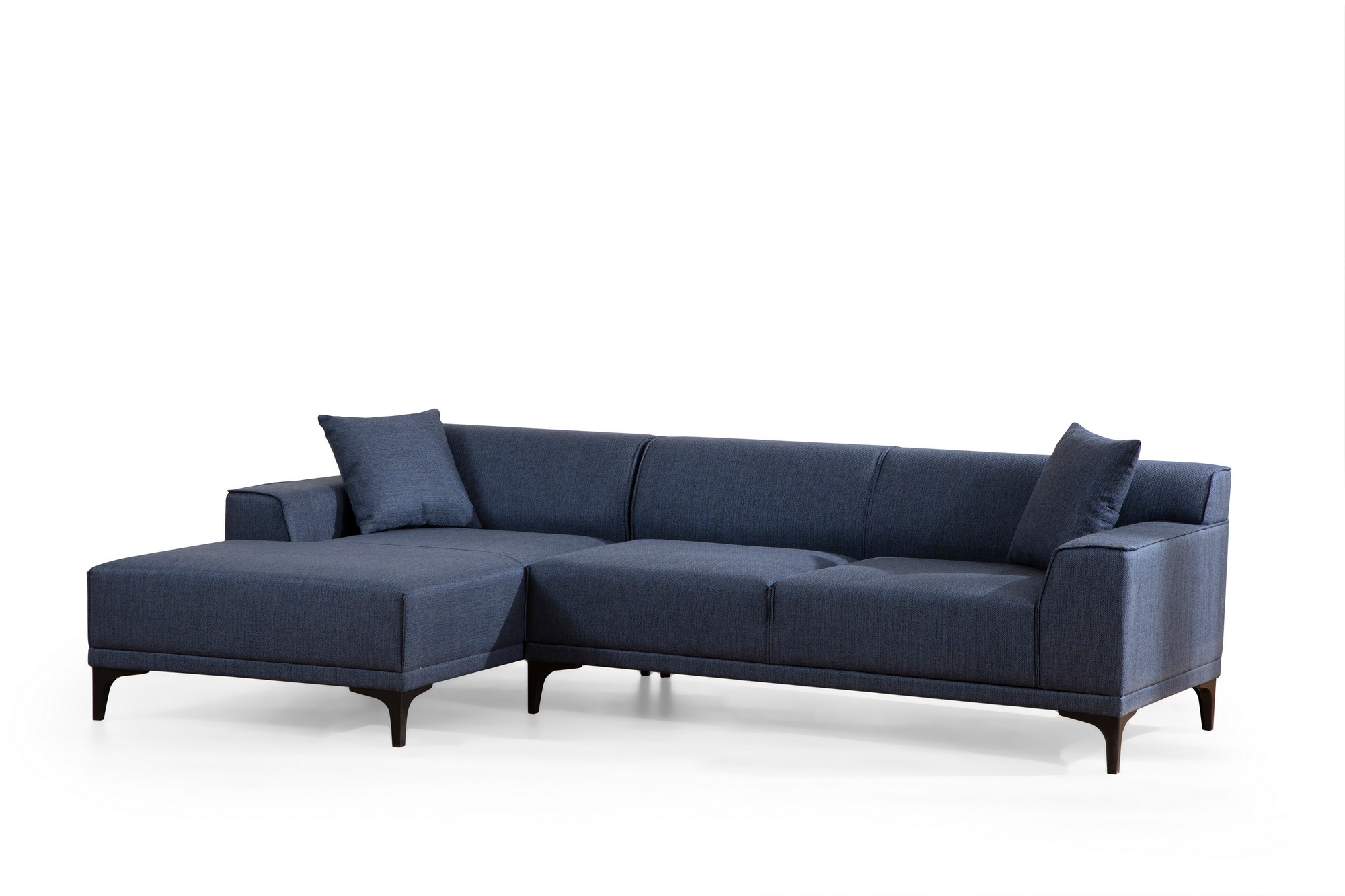 Modernes Sofa Récamiere Links Blau