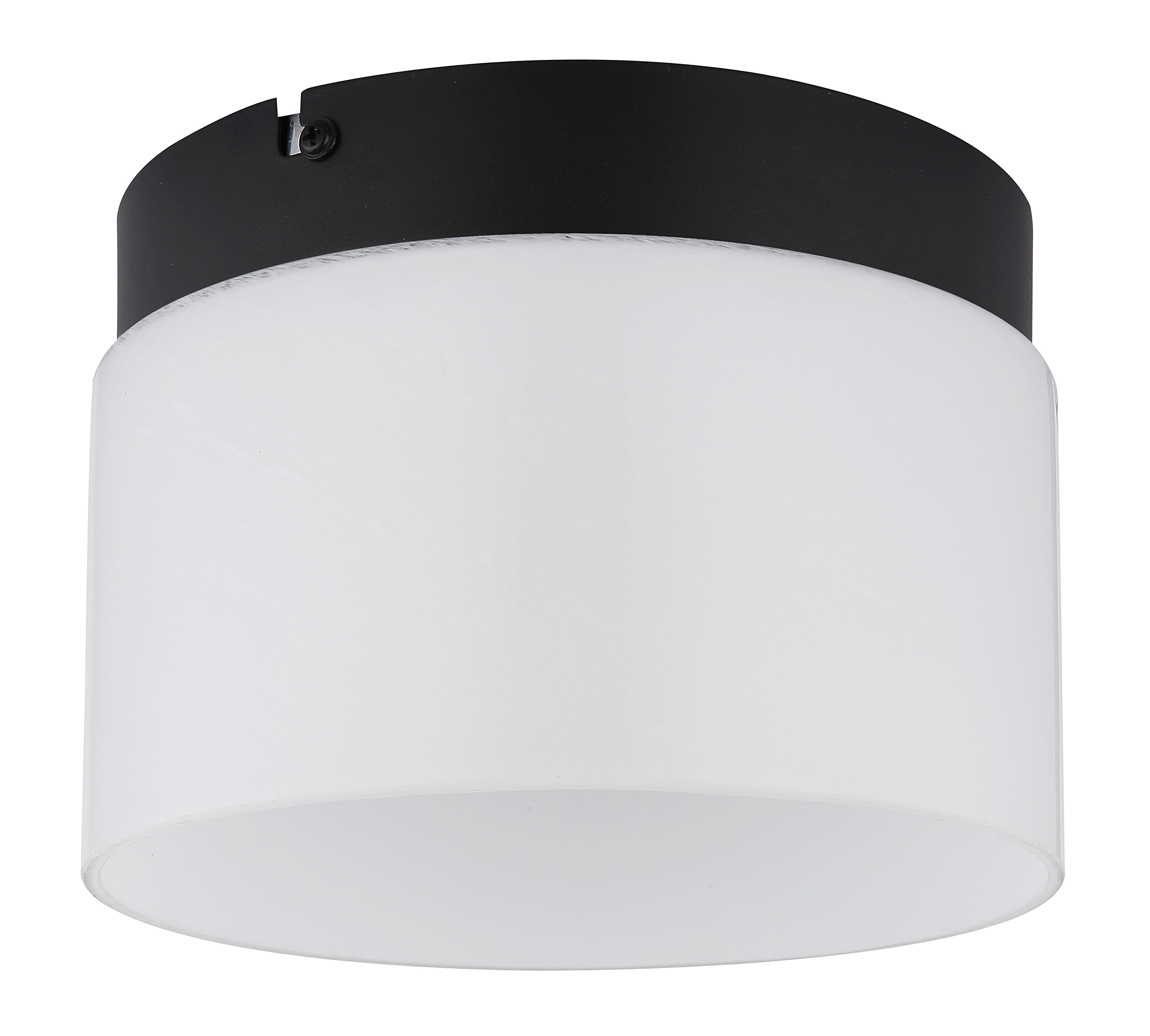 Trenton LED ceiling light 1-bulb opal glass iron