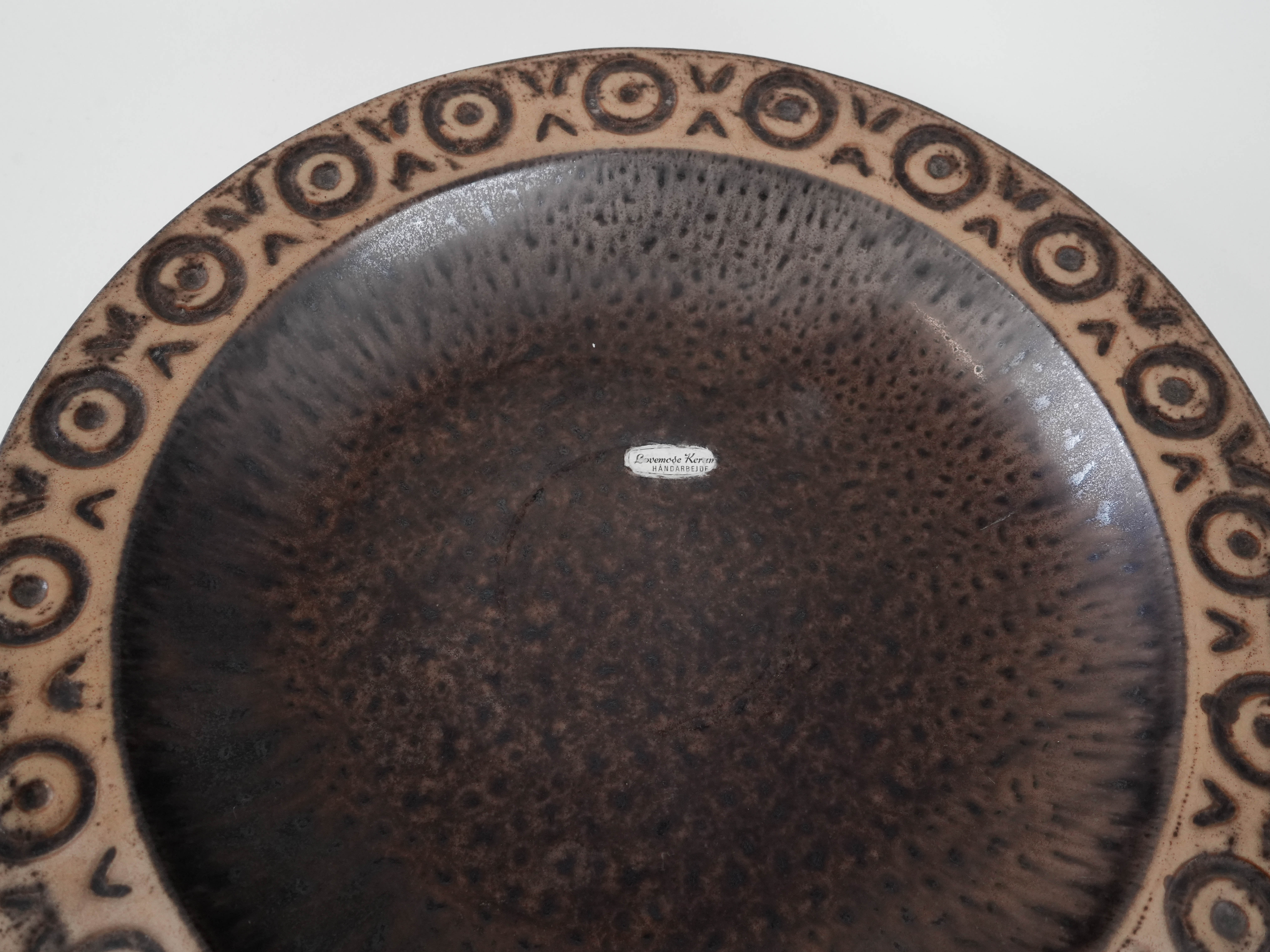 Ceramic bowl Brown 1960s