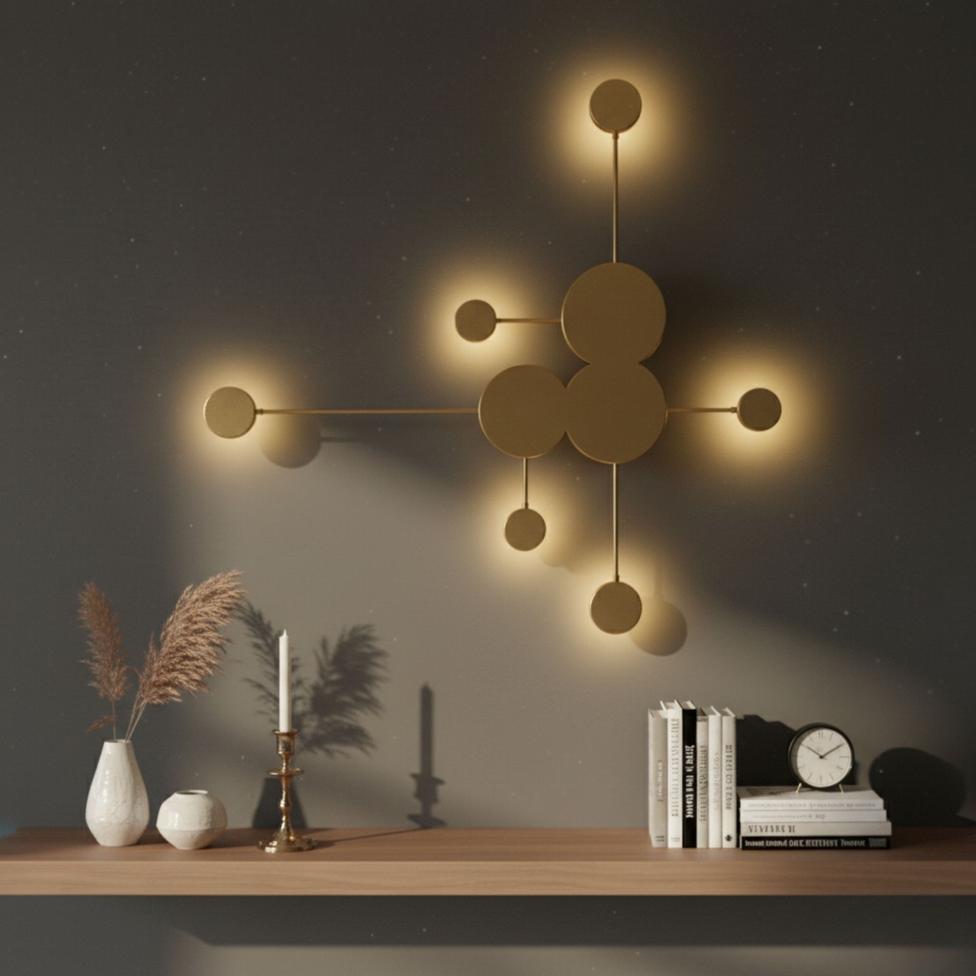 Ledos Wandleuchte Metall Gold