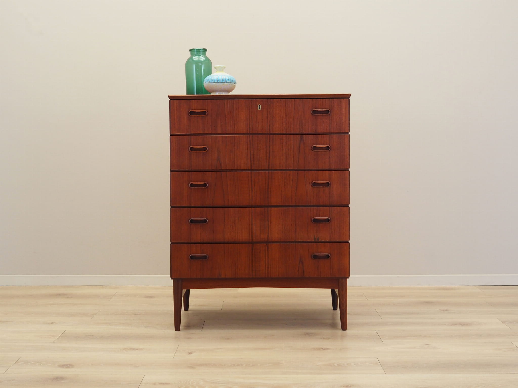 Chest of drawers Teak Brown 1970s