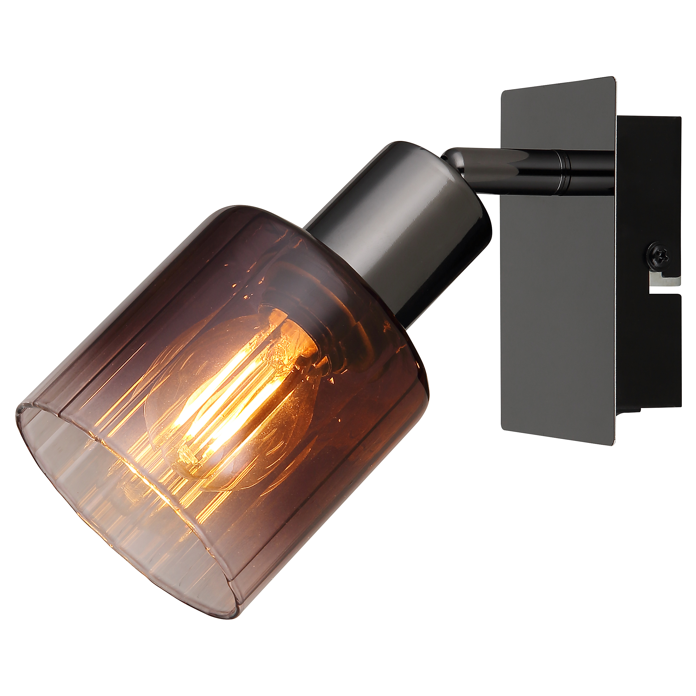 Satella Wandleuchte 1-flammig Eisen Farbglas 