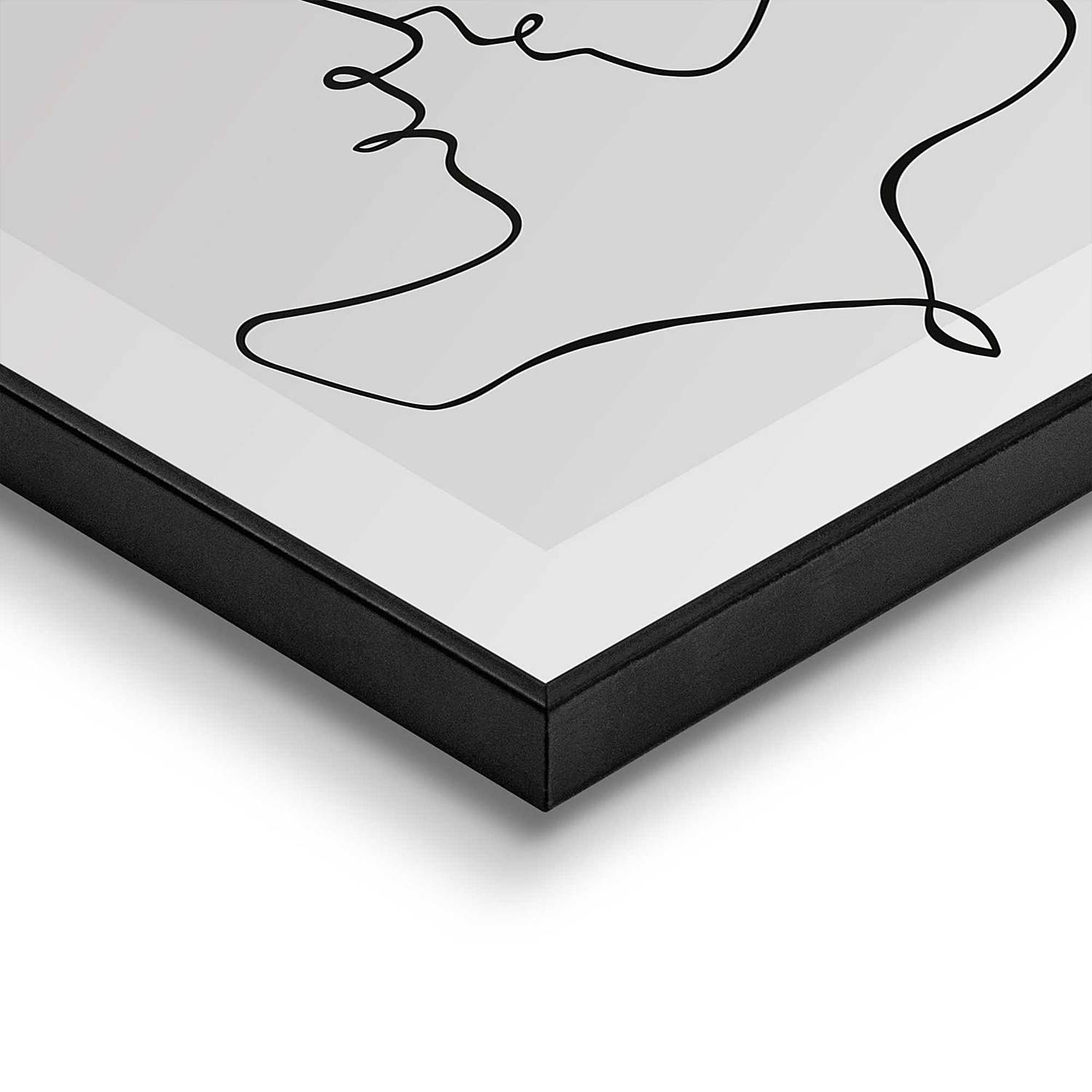 Love Lines Framed Picture Black