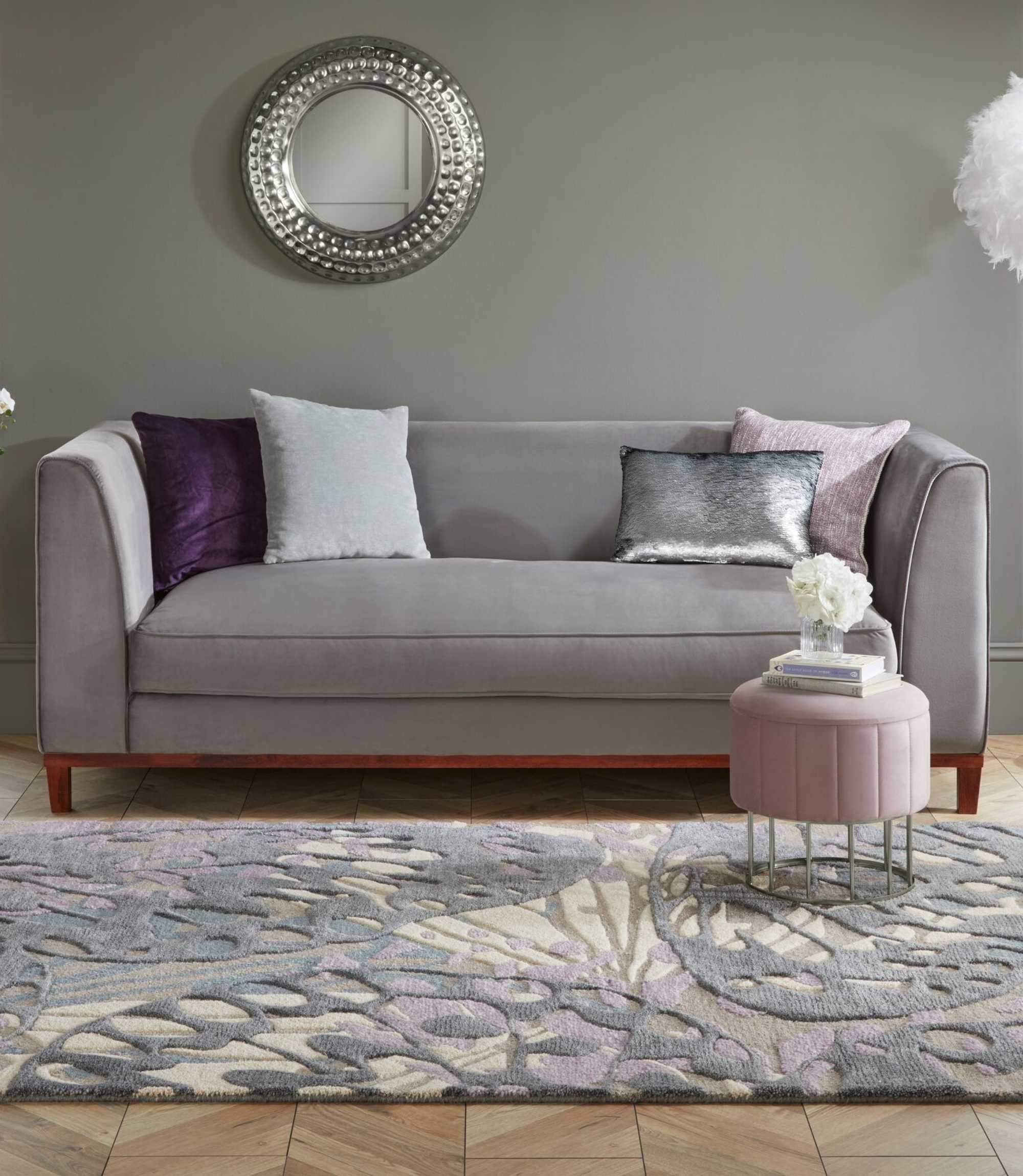 Wollteppich Camilla Handgefertigt Mauve 160 x 230 cm