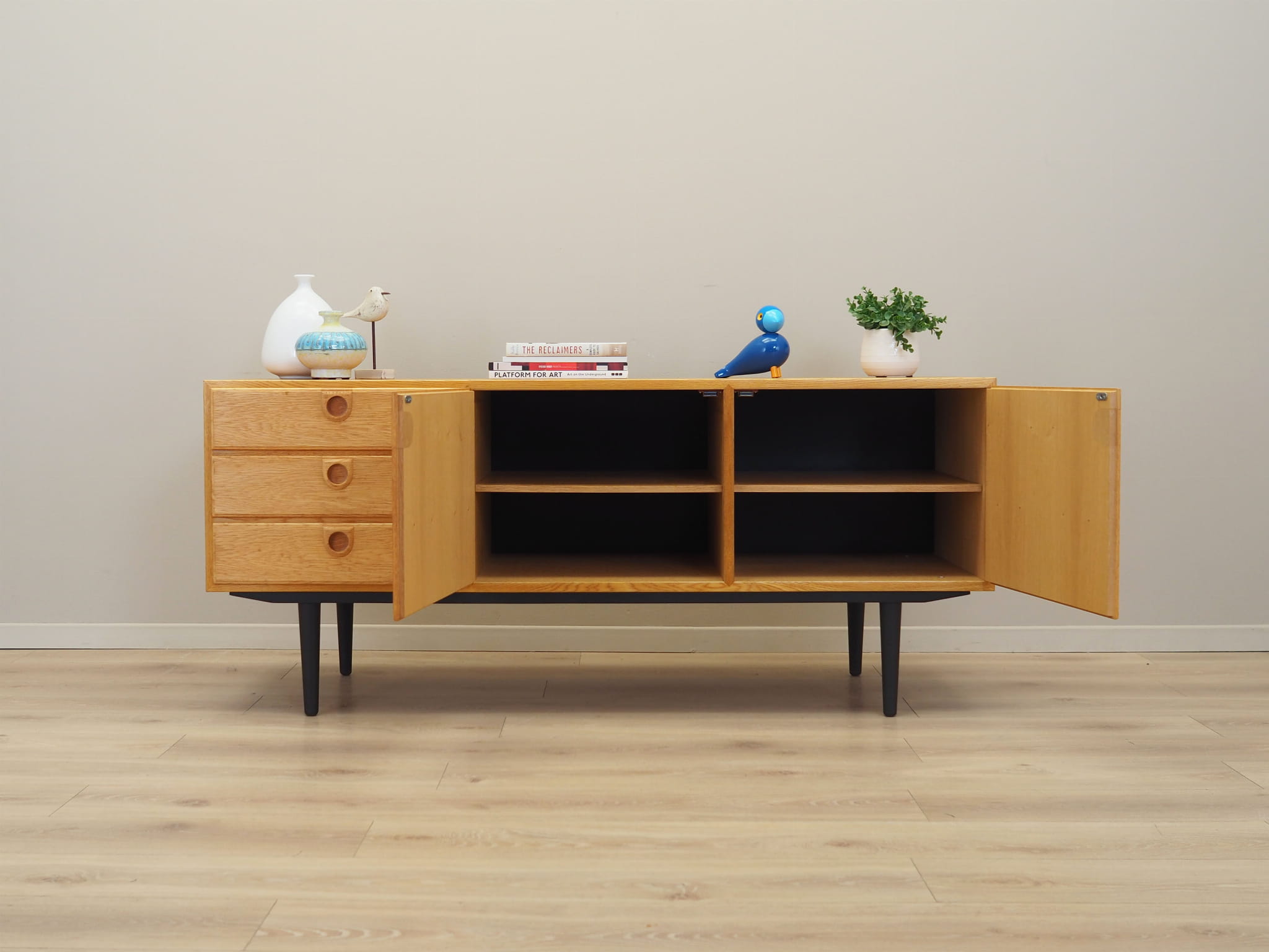 Sideboard Holz Beige 1970er Jahre