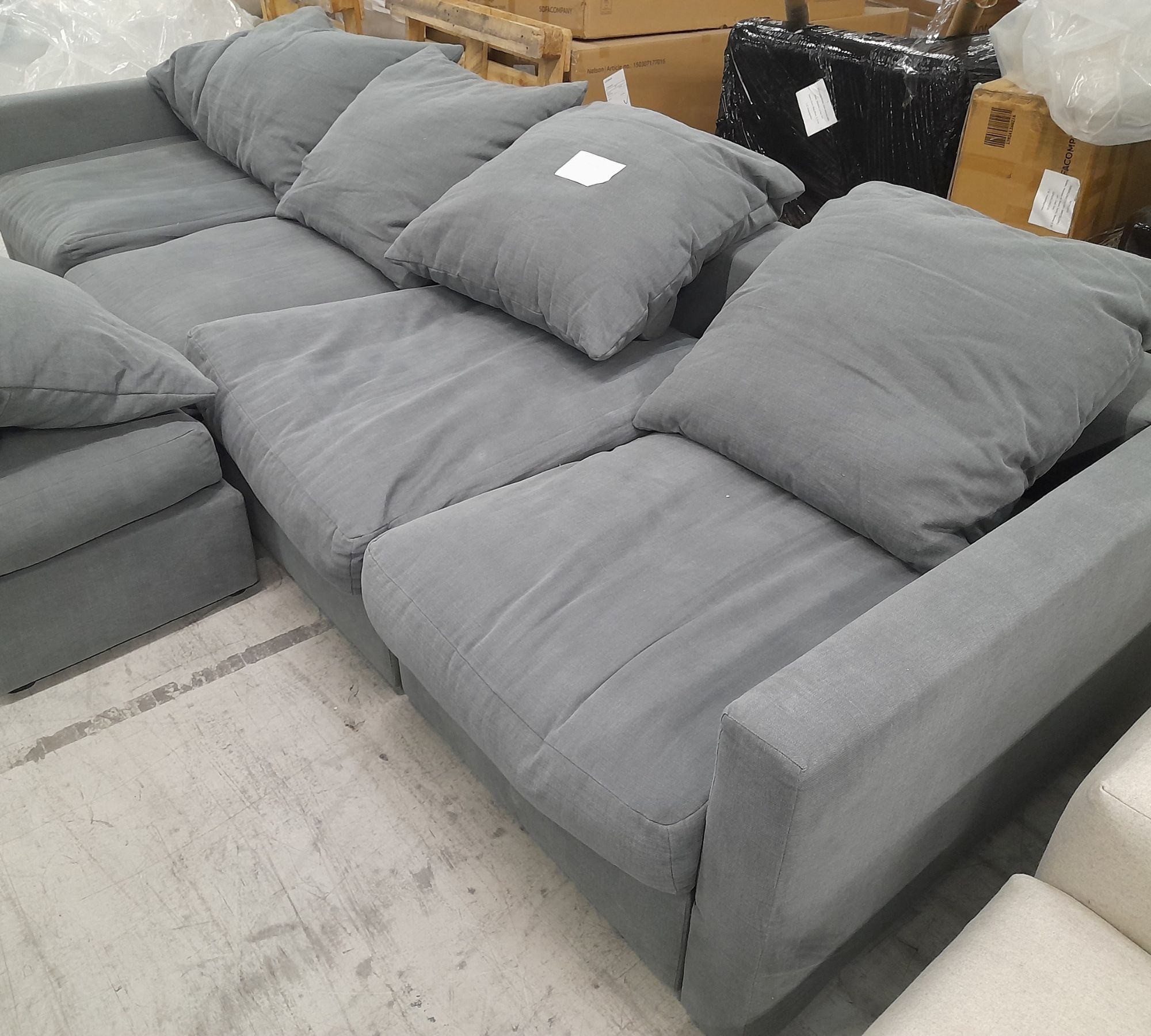 Flayr Sofa Webstoff Schiefergrau