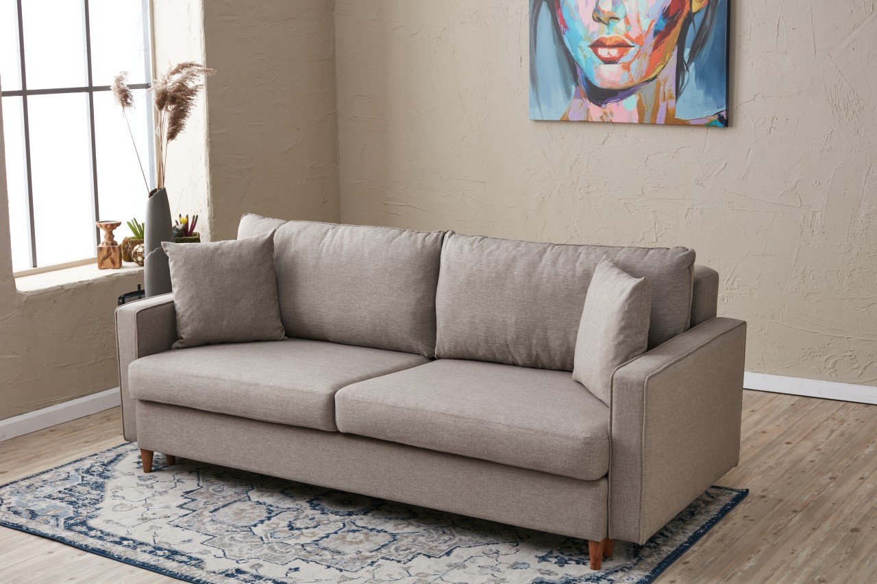 Eva Schlafsofa 3-Sitzer Creme