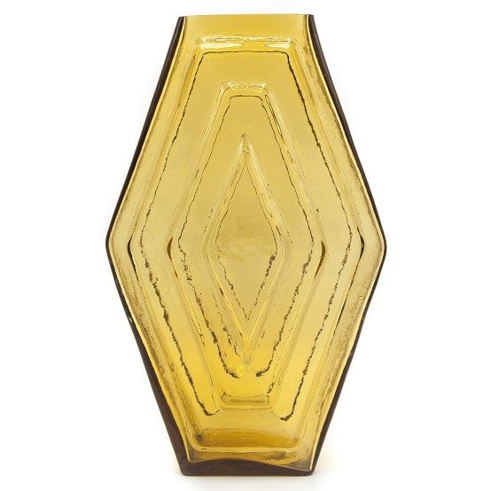 Infinite Hexagon Vase Glas Gelb