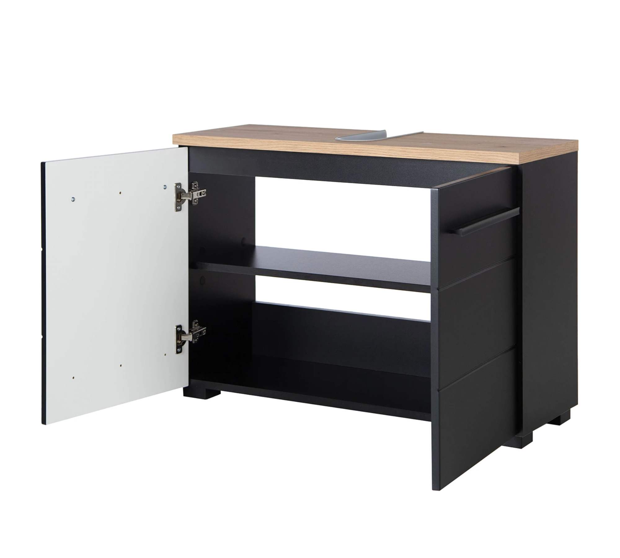 Washbasin cabinet wood black