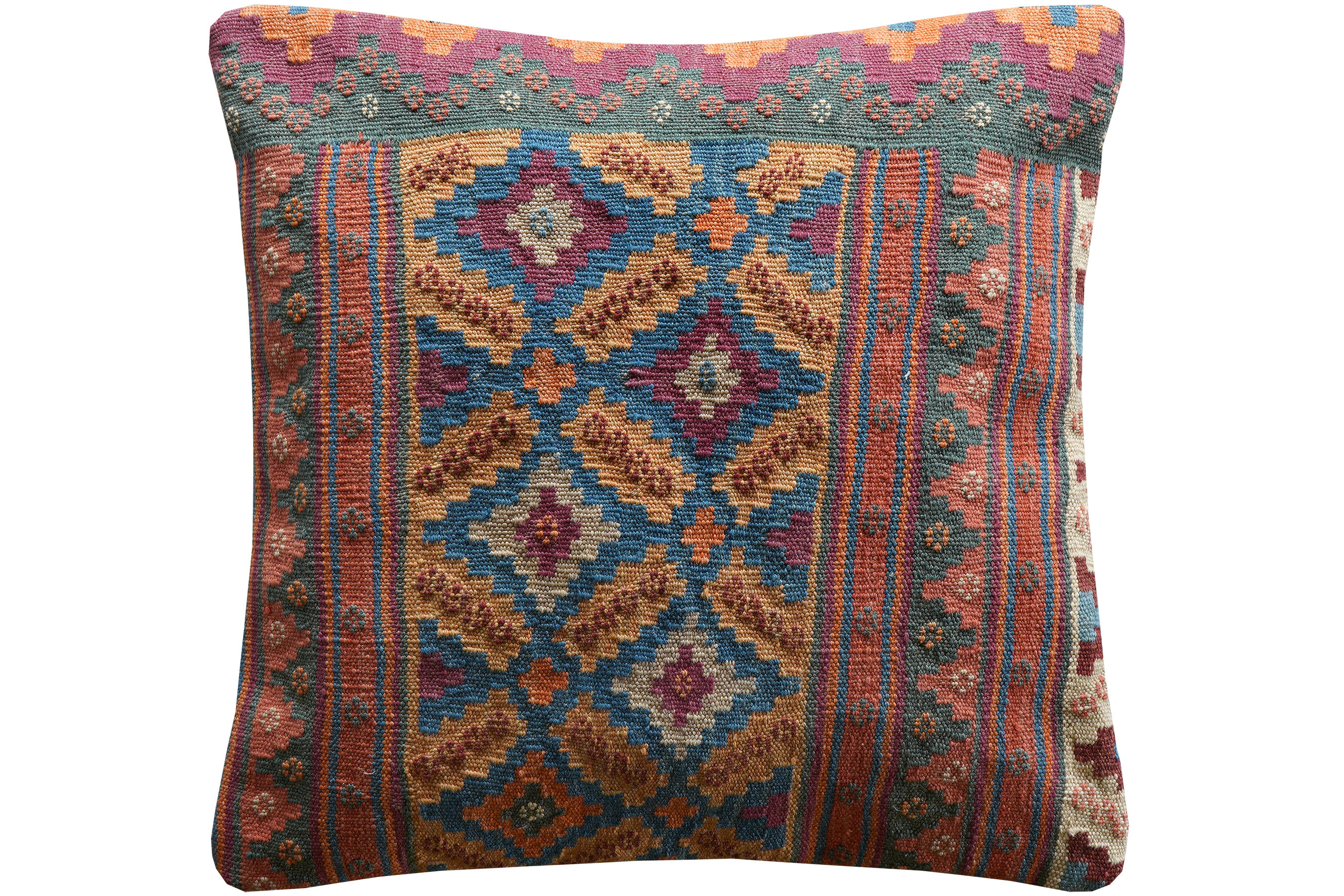 Carpet Pillow Wool Cotton Multicolored