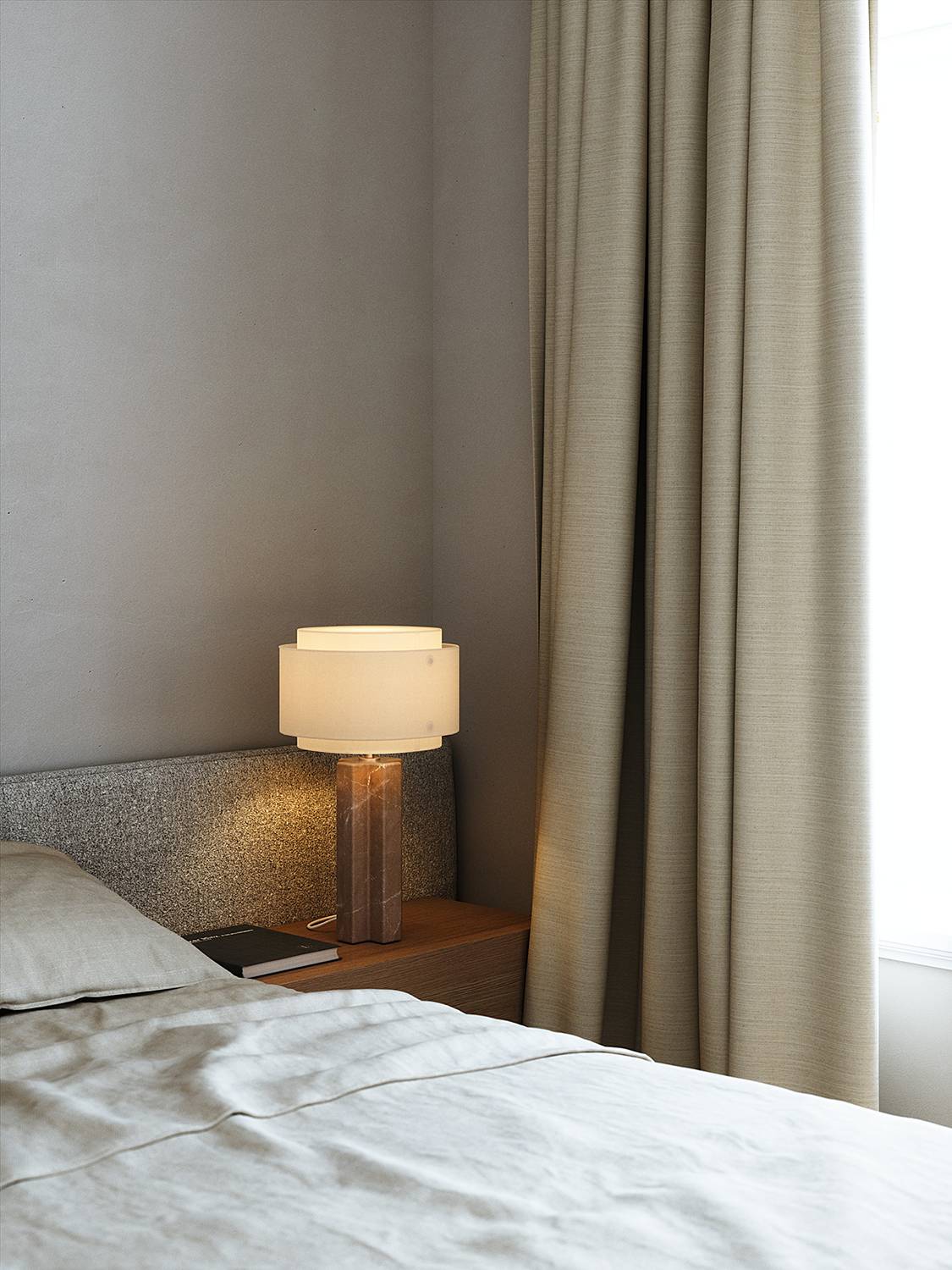 Table Lamp Takai 1-Light Marble Beige