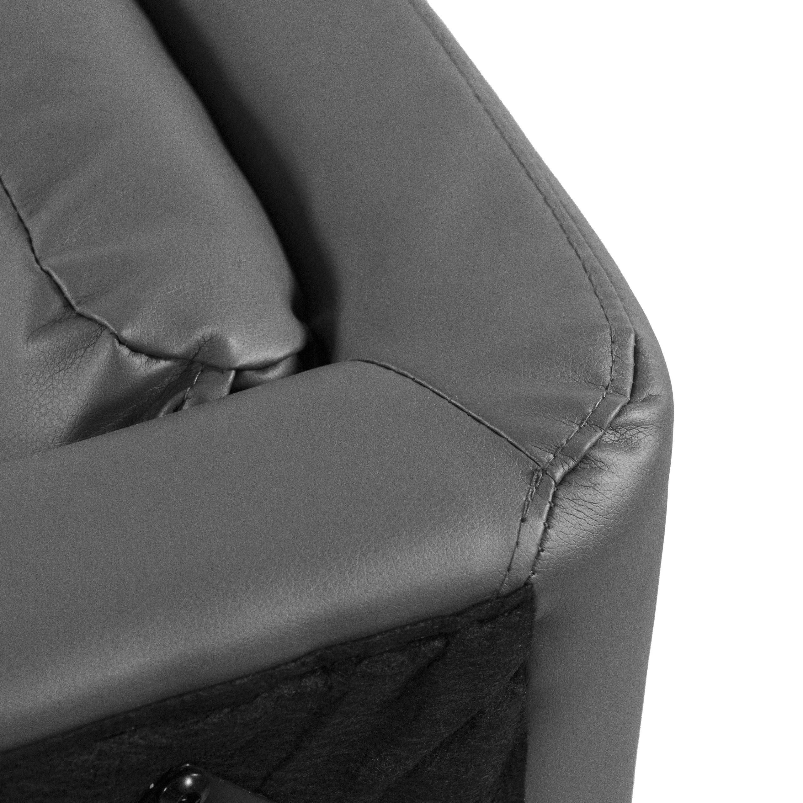 VINTALUX 2-Sitzer Sofa Kunstleder Grau