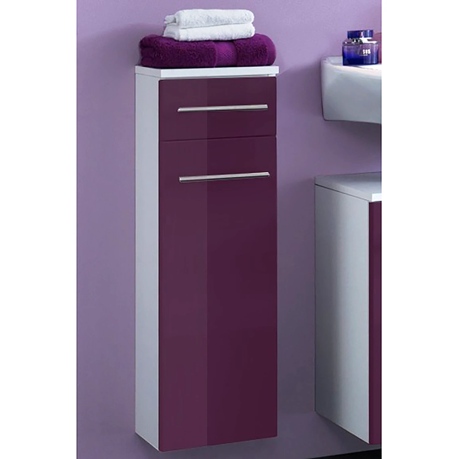 Schrank Holz Violett