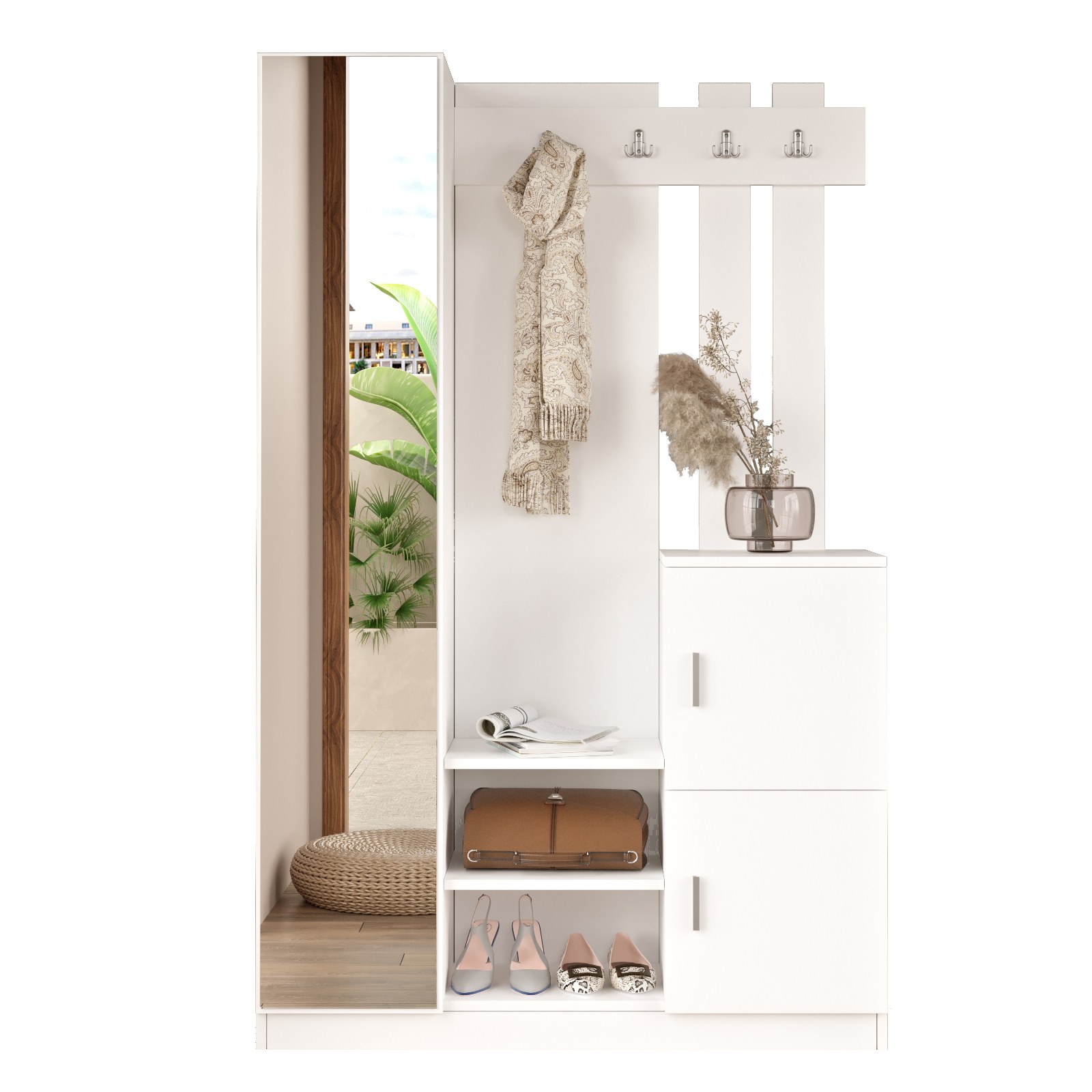 Orga Wardrobe White 113.6cm x 180cm
