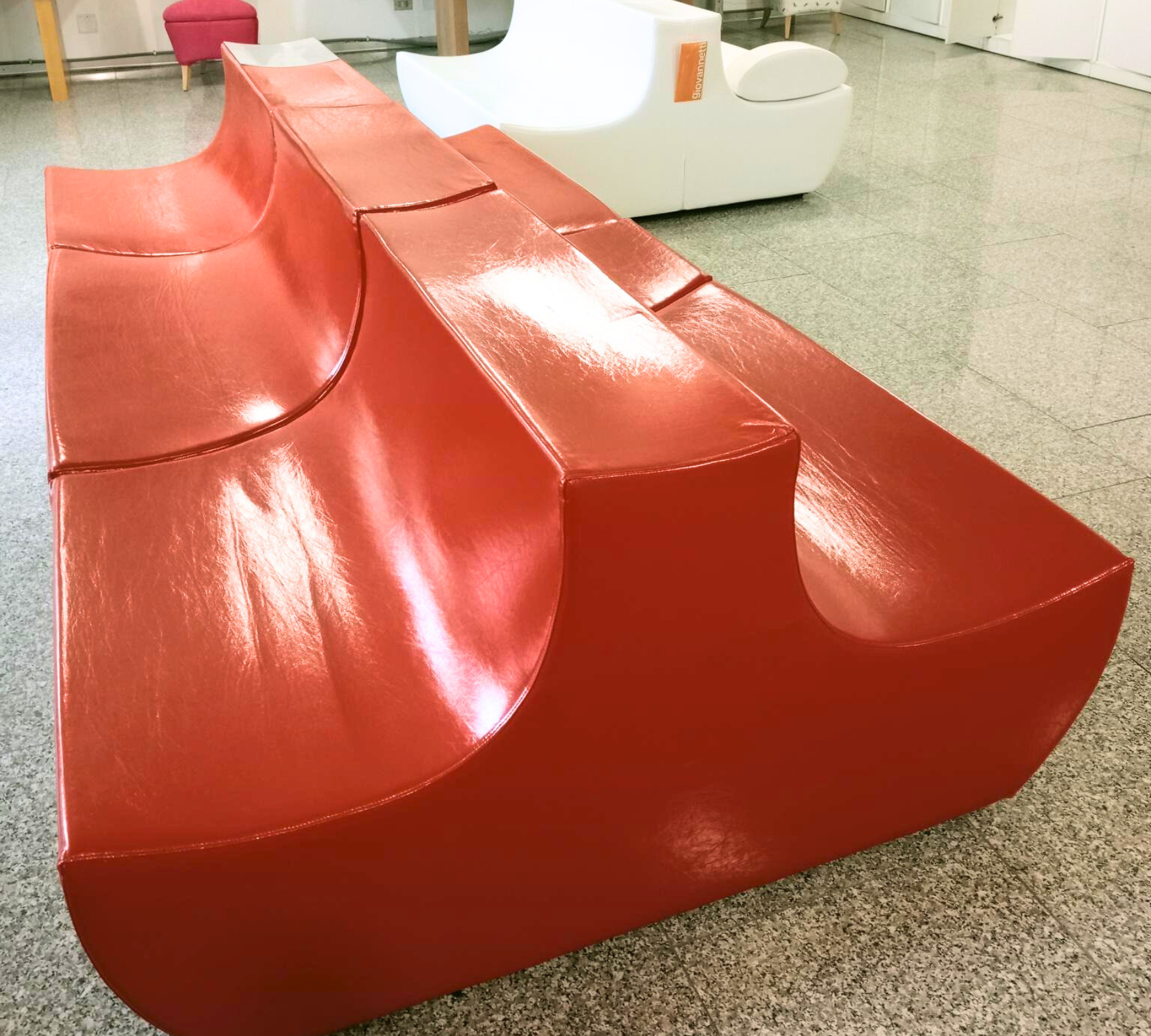 Link 2 Sofa Textilbezug Rot