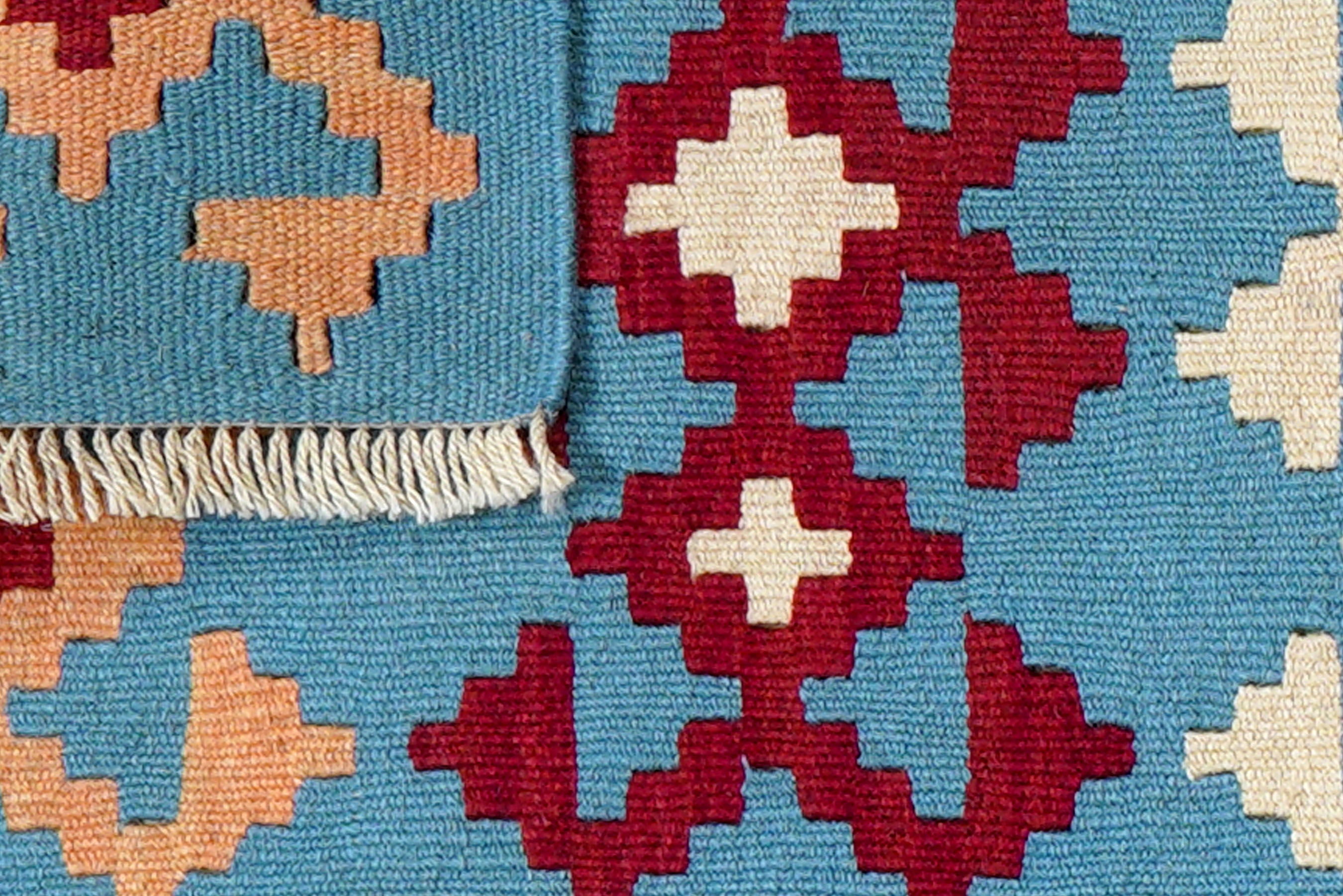 Kilim Gashgai Teppich Blau